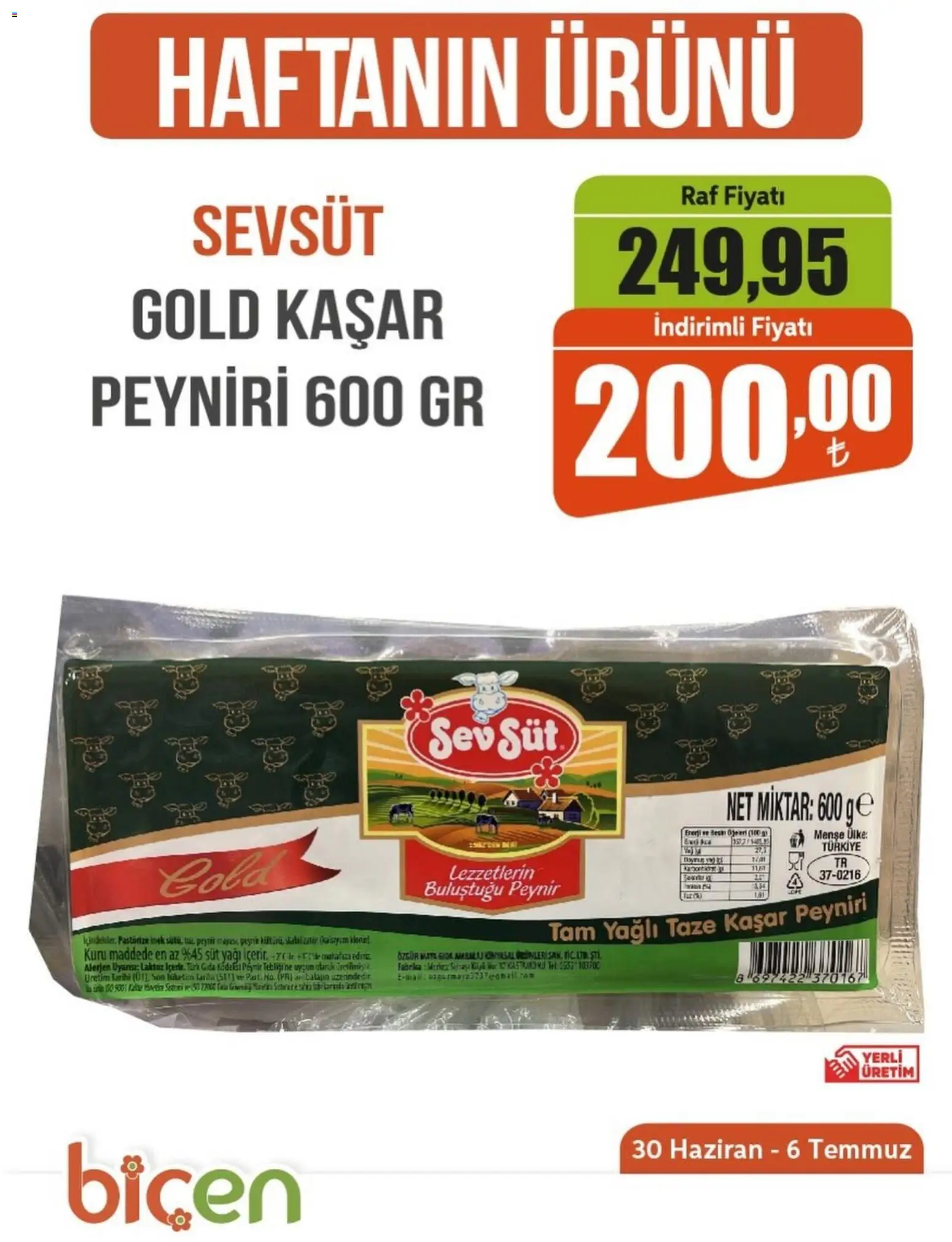 🛍️ Biçen Market - Haftanın Ürünü, 30 Haziran 2026 itibariyle » Özel fırsatları keşfedin ve bugün tasarruf edin! 💰