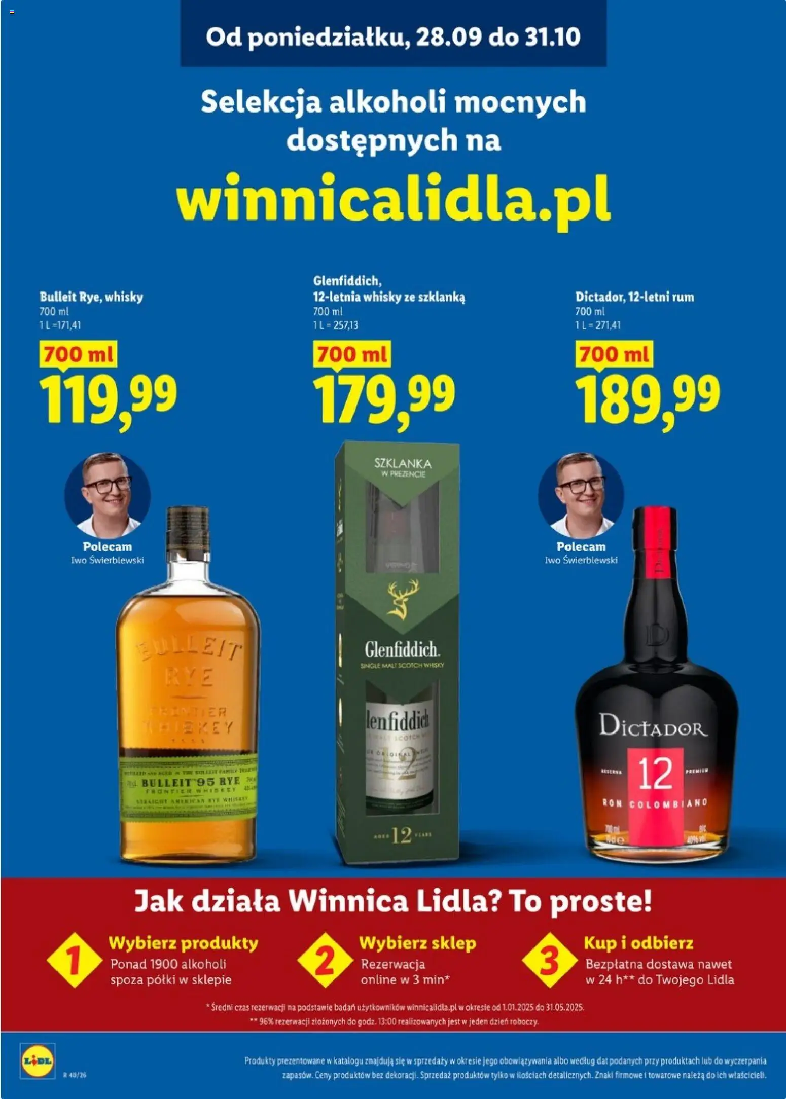 Lidl Katalog alkoholi mocnych od 28.09.2026 | Strona: 20 | Produkty: Szklanka, Scotch whisky, Rum, Whisky