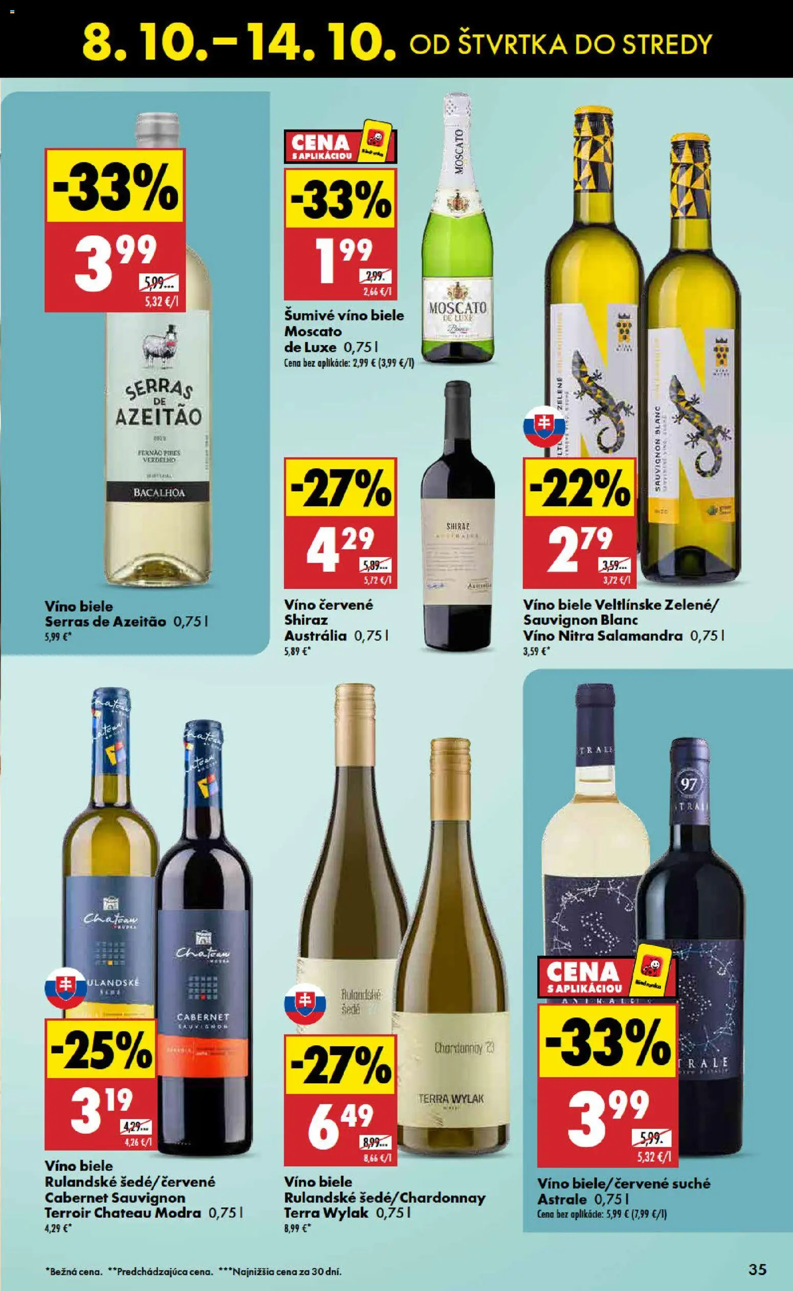 Nové Biedronka akcie – leták je platný od 08.10.2026 | Strana: 35 | Produkty: Biele víno, Víno, Červené víno, Šumivé víno