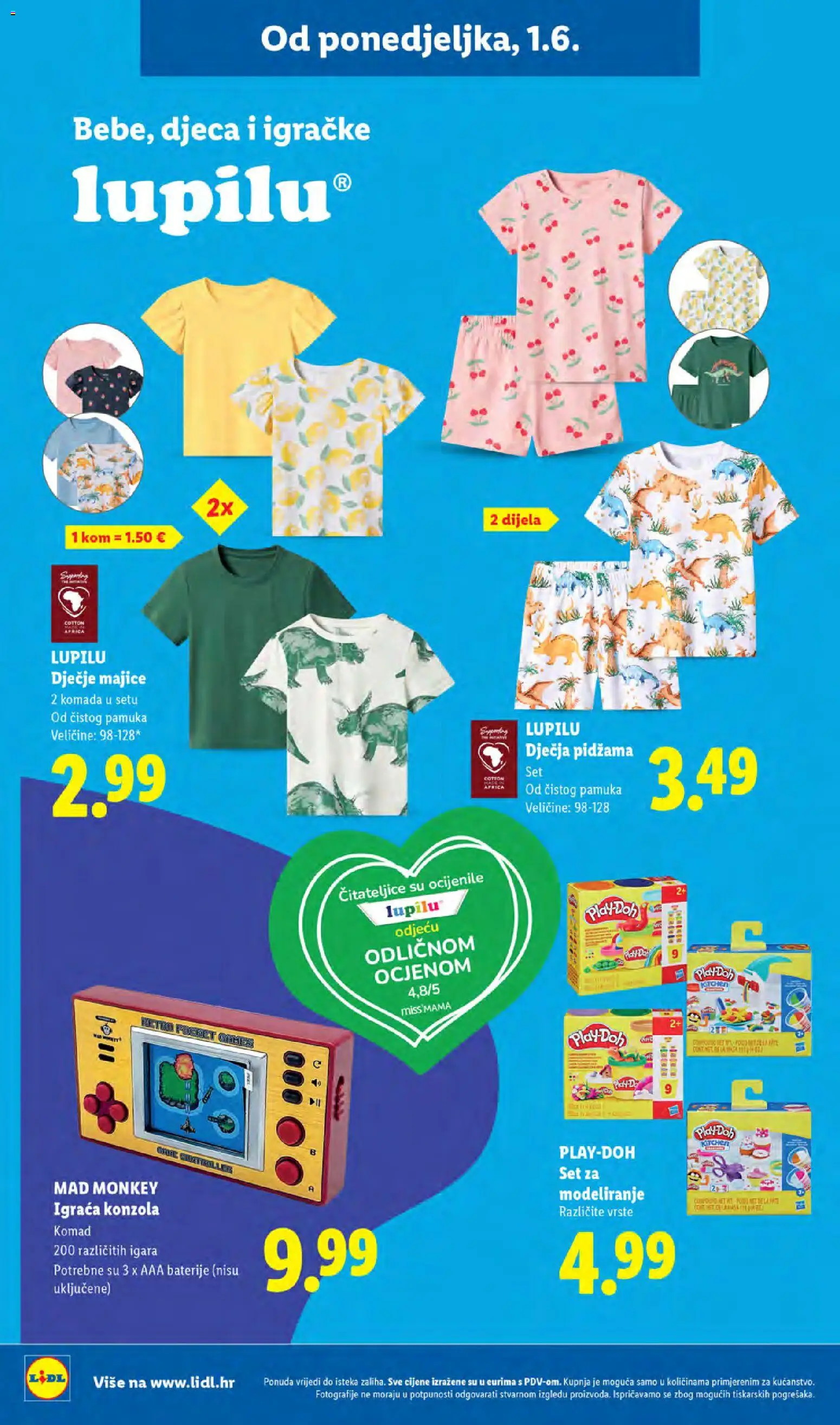 Lidl katalog | vrijedi od 01.06.2026 | Stranica: 32 | Proizvodi: Pidžama, Baterije, Igraća konzola