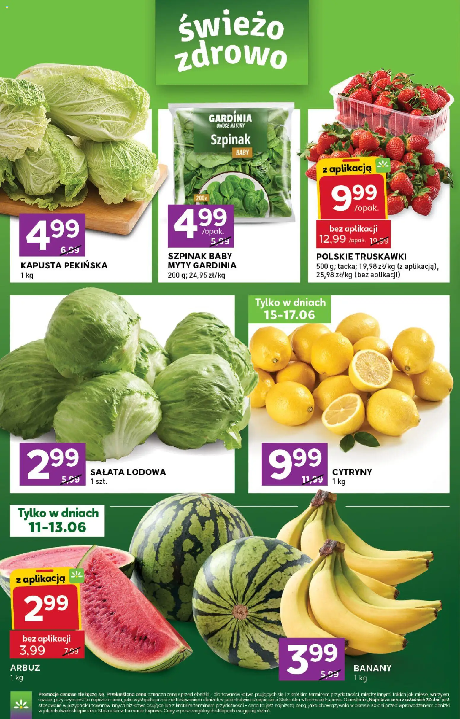 Stokrotka gazetka - Express od 11.06.2026 | Strona: 2 | Produkty: Kapusta, Arbuz, Kapusta pekińska, Banany
