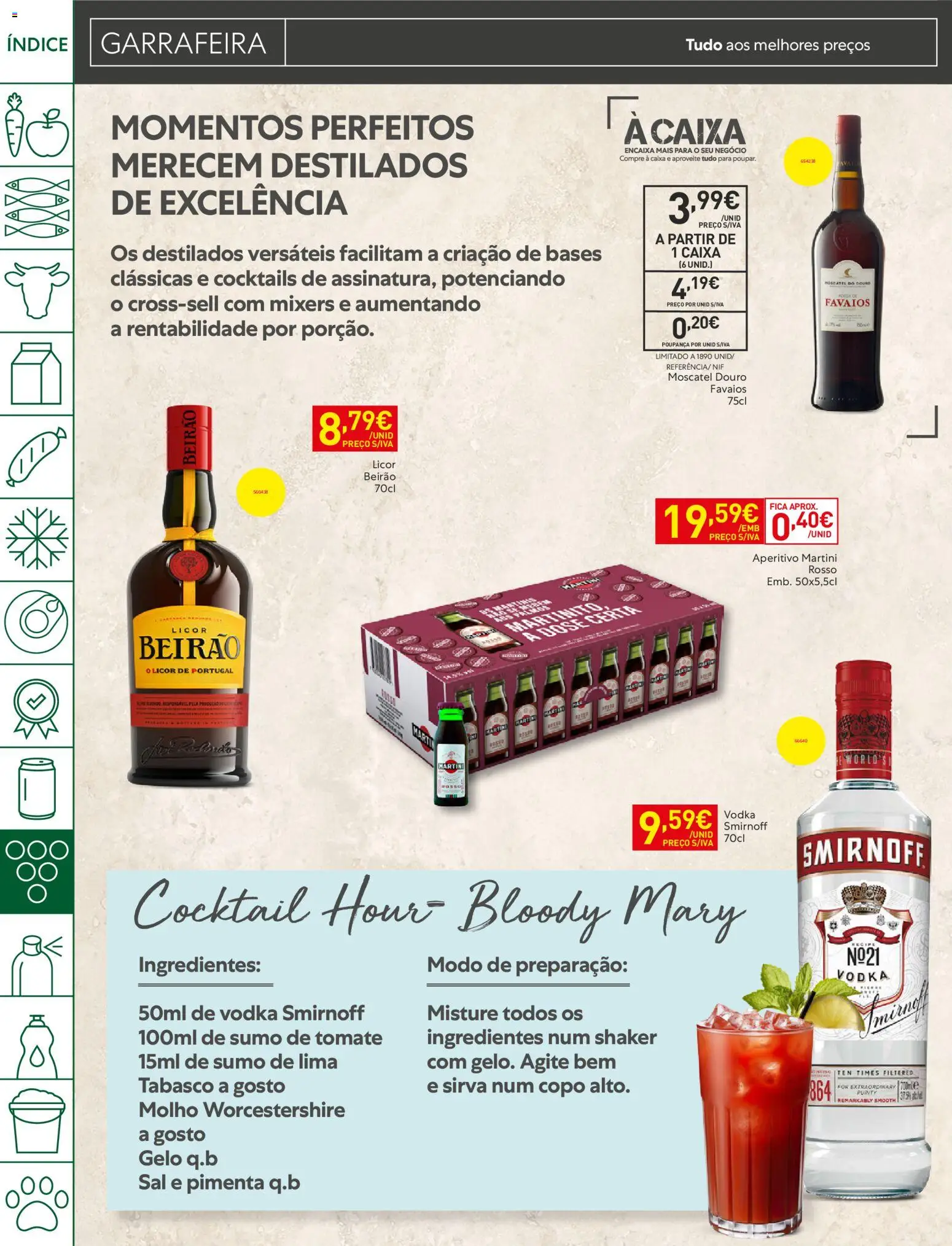 Recheio folheto Madeira │ válido de 07/07/2026 | Página: 34 | Produtos: Licor, Tomate, Cocktails, Vodka