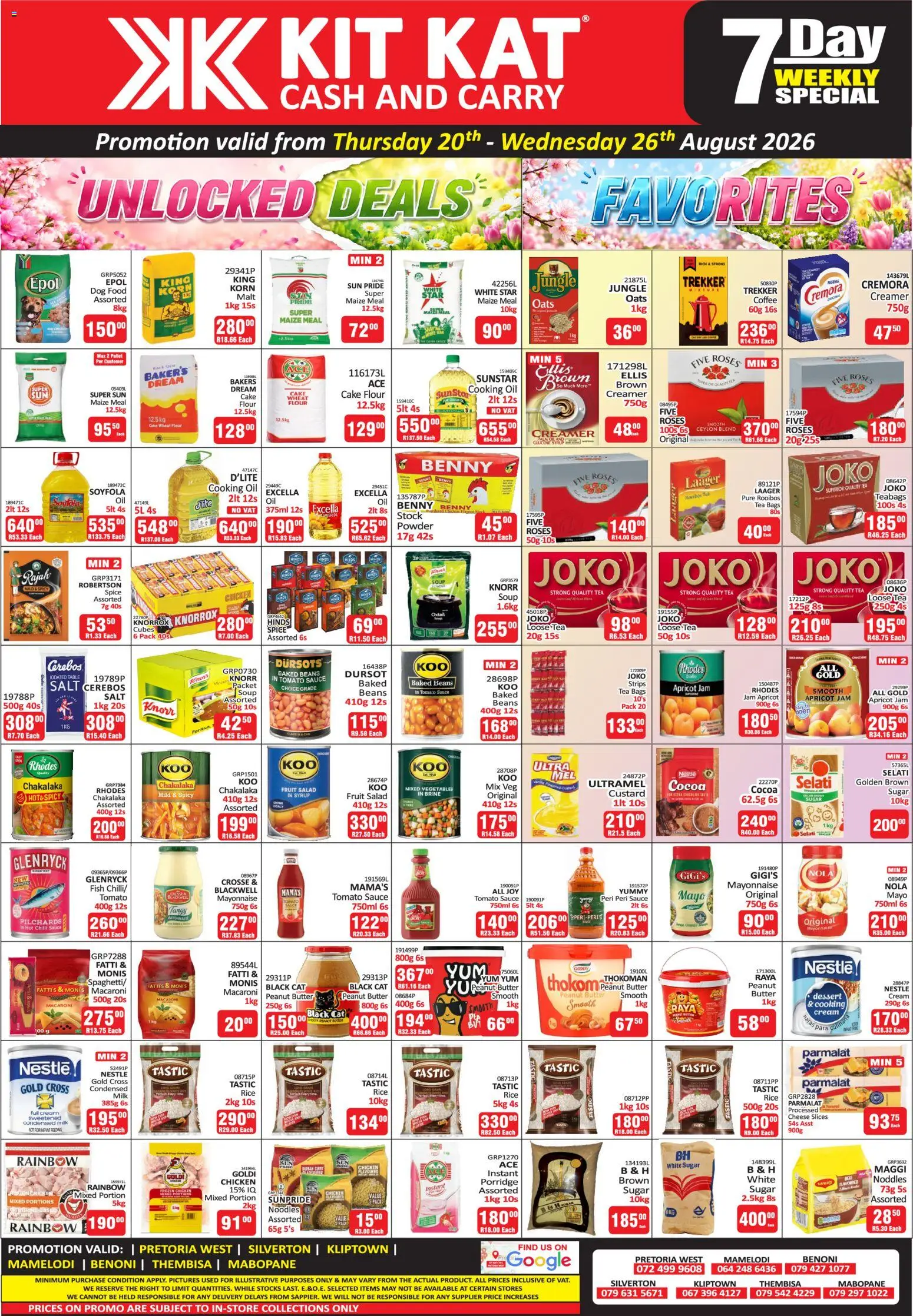 New KIT KAT Cash & Carry catalogue – valid from 20/08/2026 | Page: 1 | Products: Table, Maize meal, Oats, Dog food