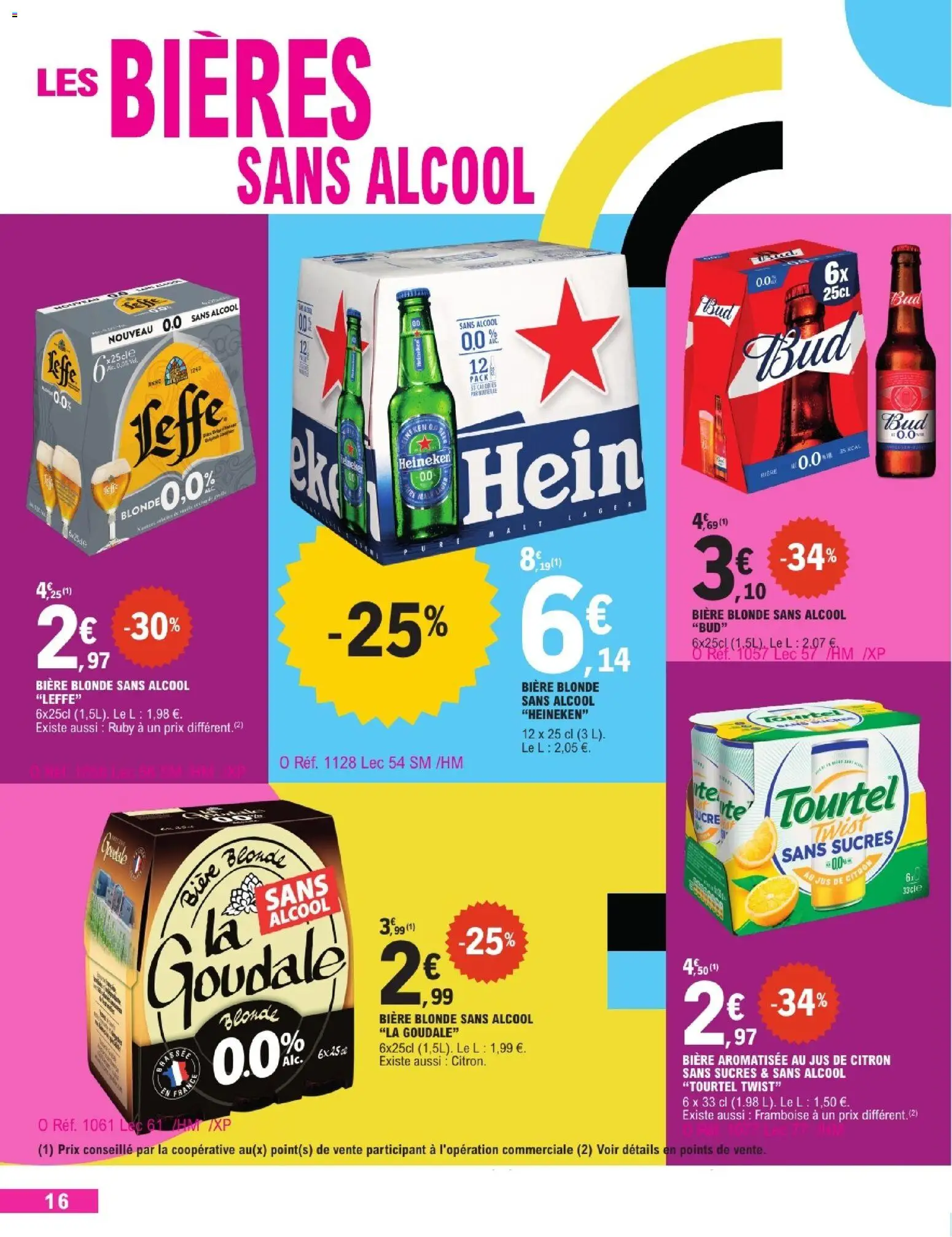 {H1} | Page: 16 | Produits: Alcool, Framboise, Bière blonde, Heineken