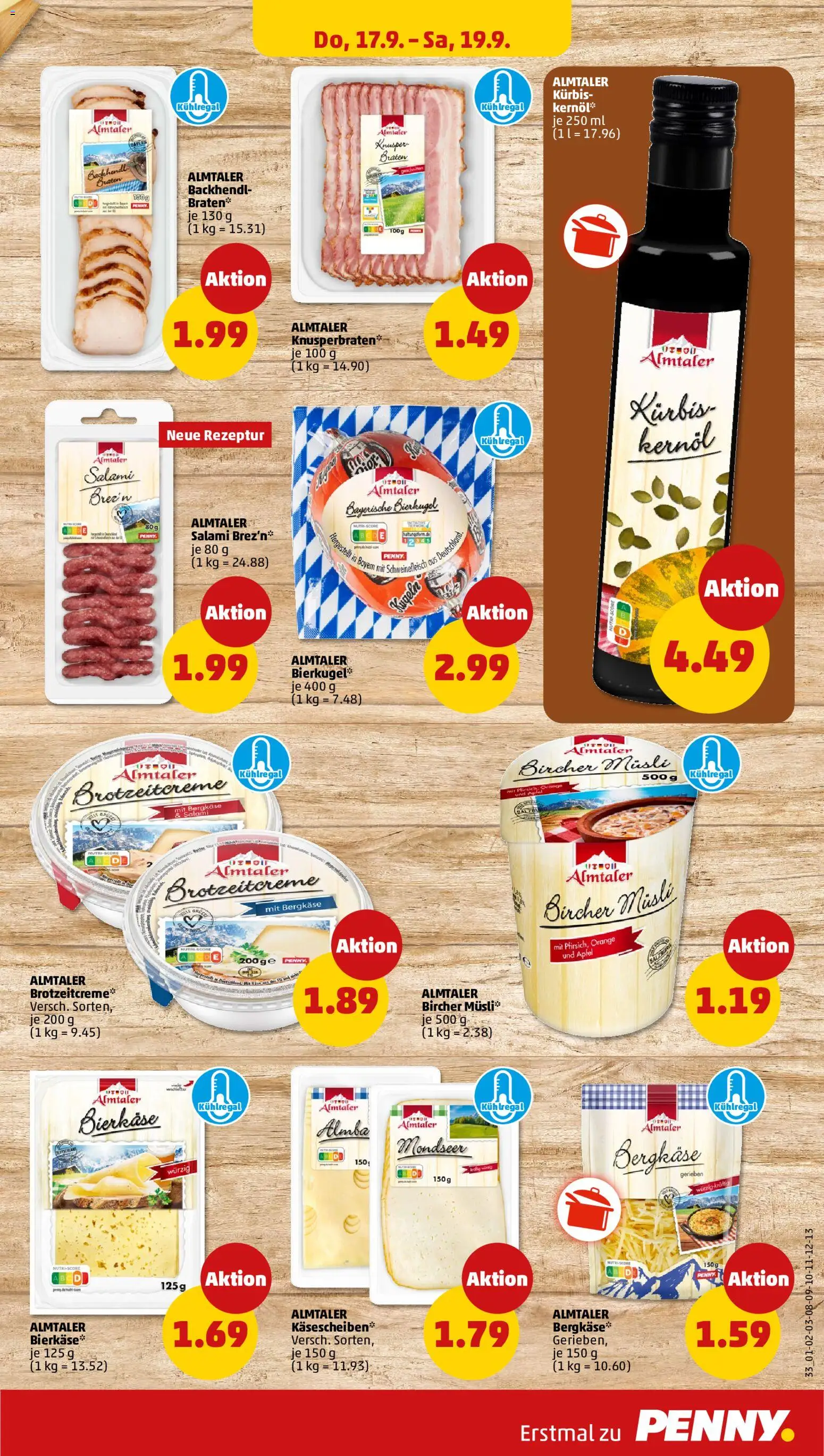 Penny Prospekt – gültig ab 14.09.2026 | Seite: 35 | Produkte: Musli, Kürbis, Salami, Schweinefleisch