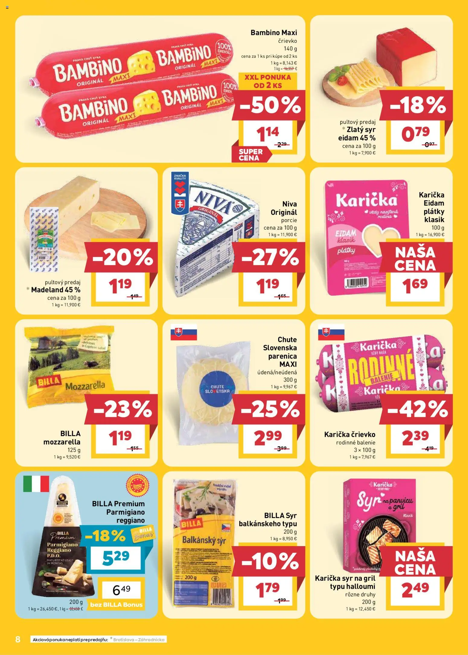 Nové Billa akcie – leták je platný od 26.08.2026 | Strana: 10 | Produkty: Gril, Mozzarella, Parmigiano Reggiano