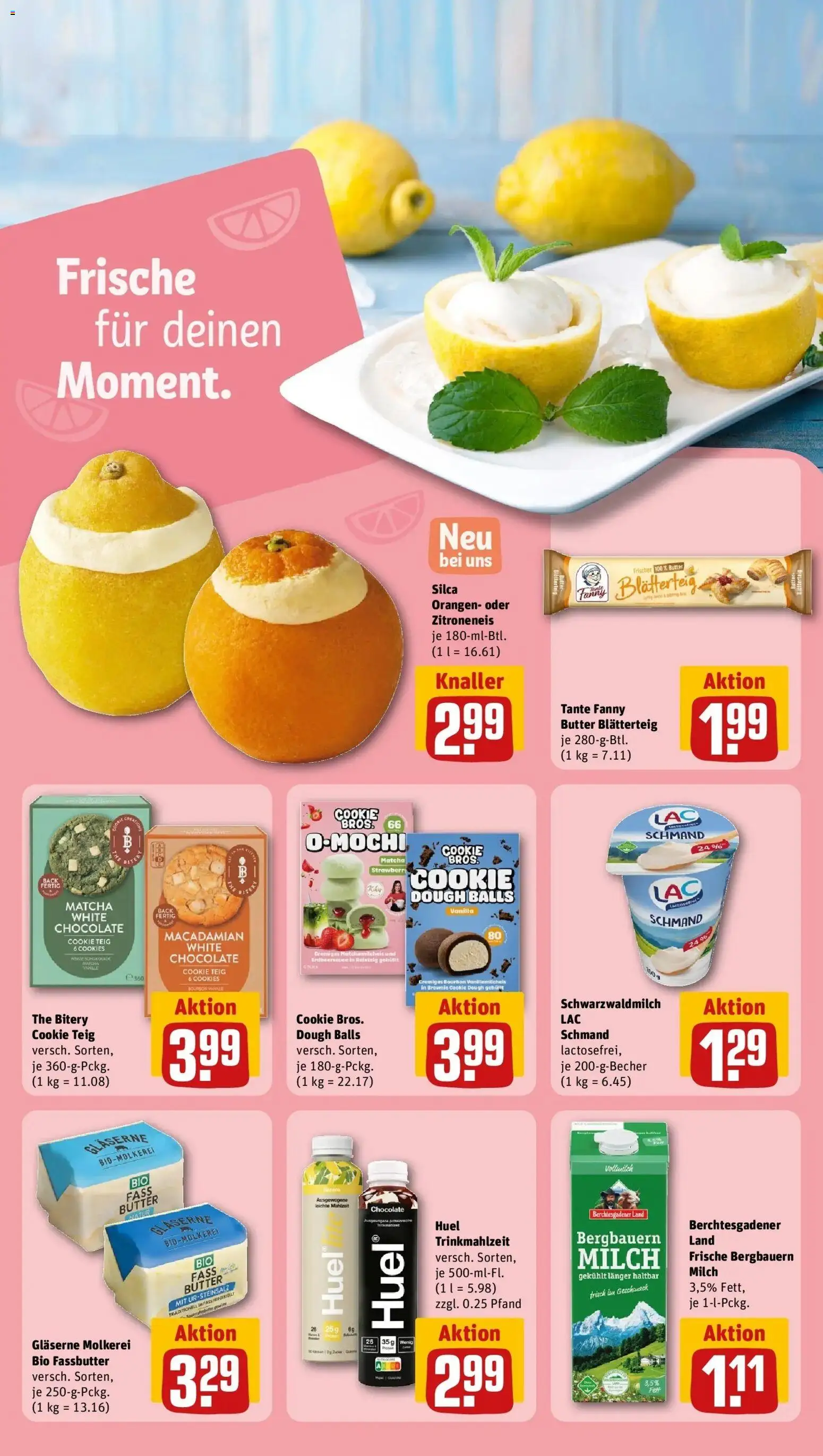 REWE Prospekt ab 03.08.2026 zum Blättern » Angebote | Seite: 18 | Produkte: Milch, Butter, Orangen