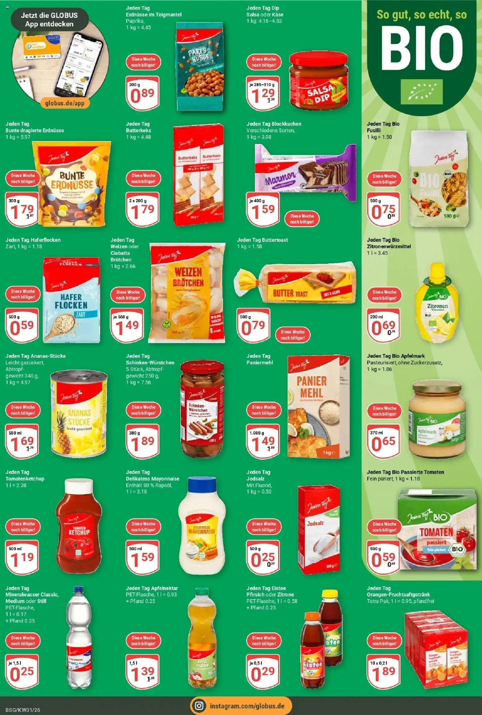 Globus Prospekt Braunschweig – gültig ab 27.07.2026 | Seite: 5 | Produkte: Erdnüsse, Mehl, Toast, Ananas