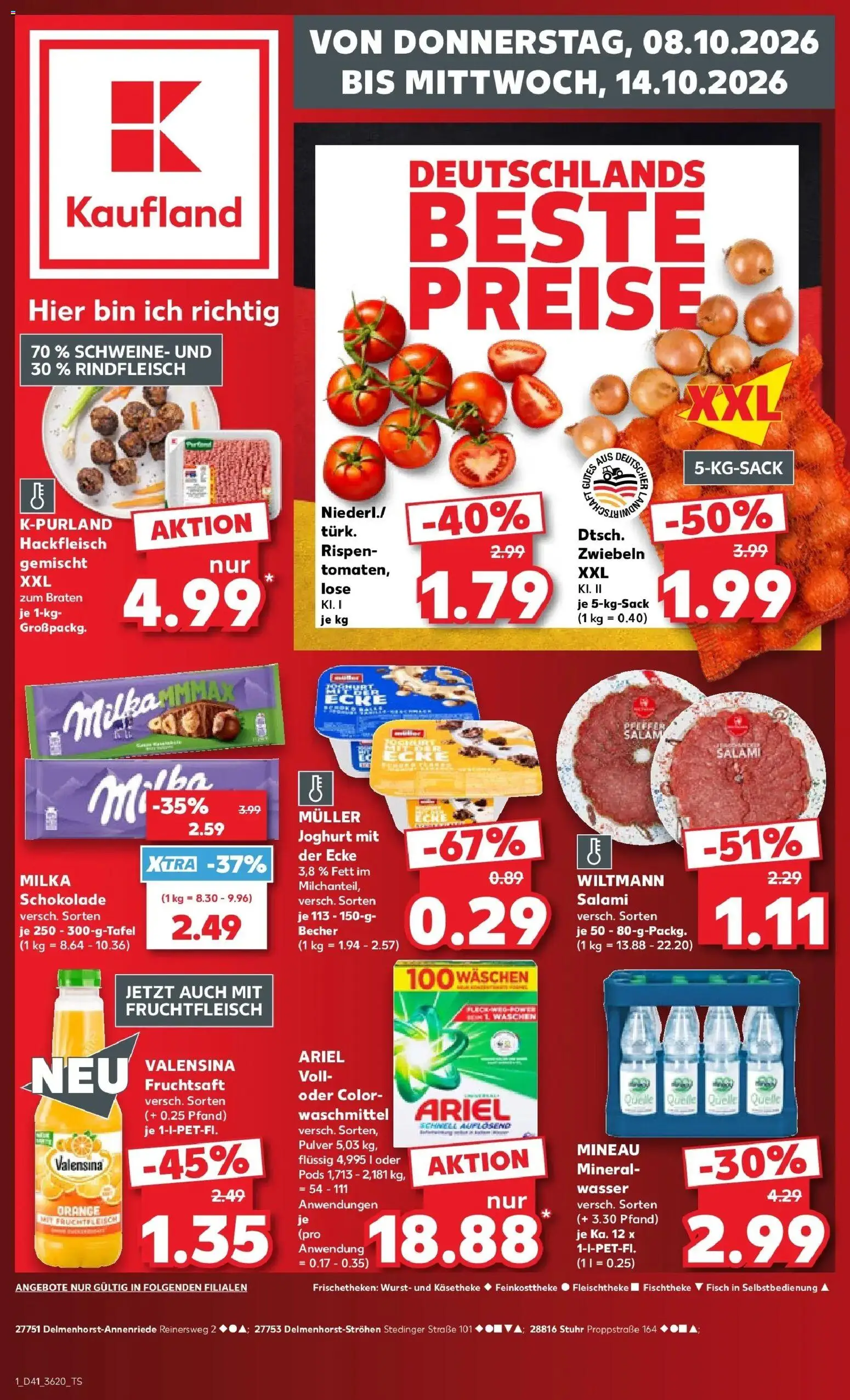 Prospekt Kaufland ab 05.10.2026 » Angebote Online zum Blättern | Seite: 11 | Produkte: Joghurt, Valensina, Wurst, Salami