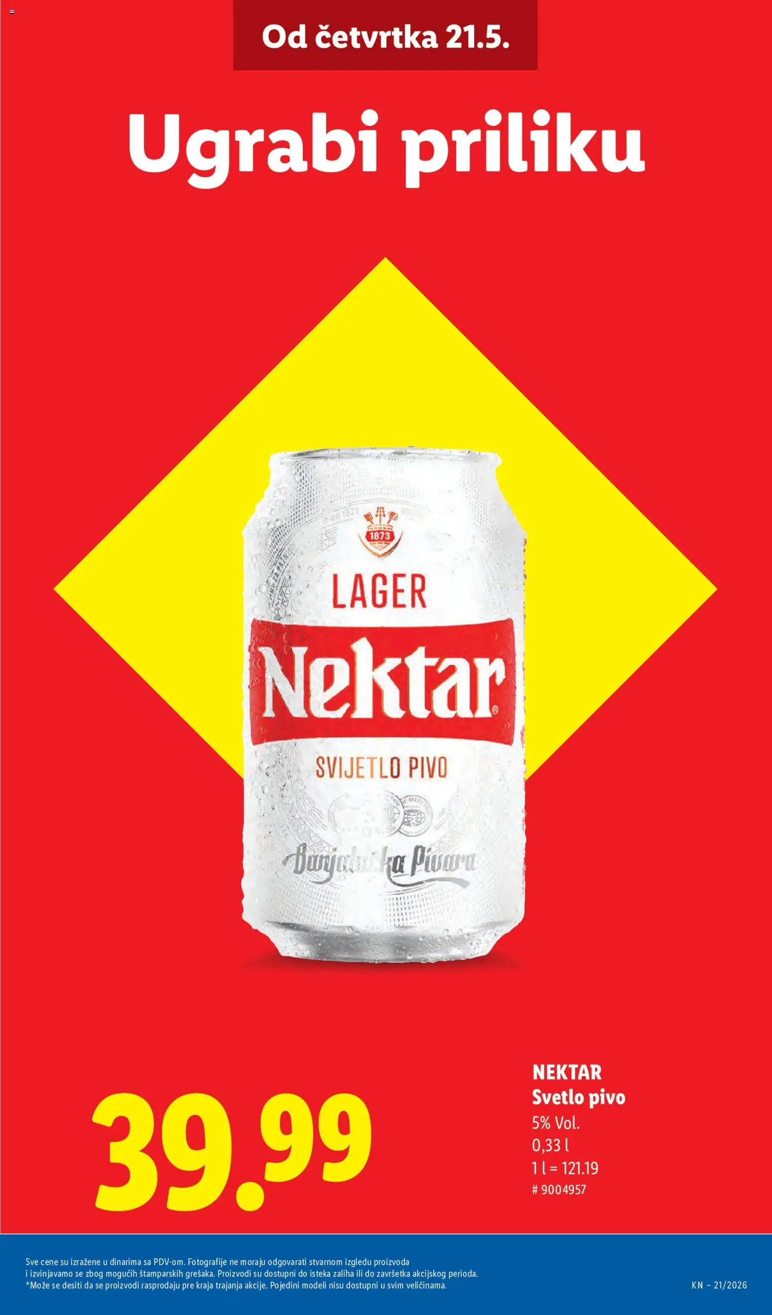 Lidl katalog - važi od 21.05.2026 | Strana: 9 | Proizvode: Nektar, Pivo