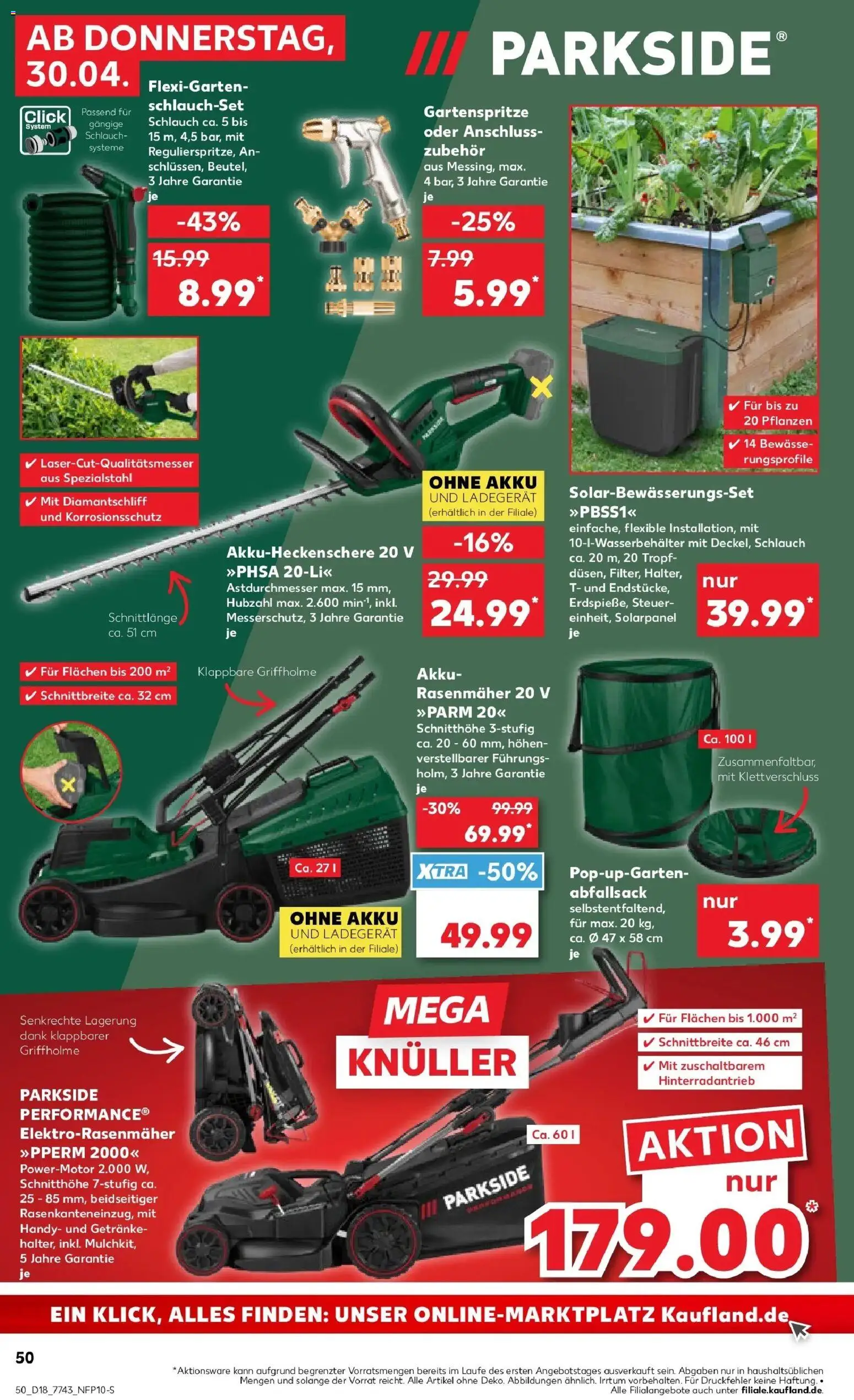 Prospekt Kaufland ab 30.04.2026 » Angebote Online zum Blättern | Seite: 50 | Produkte: Rasenmäher, Ladegerät