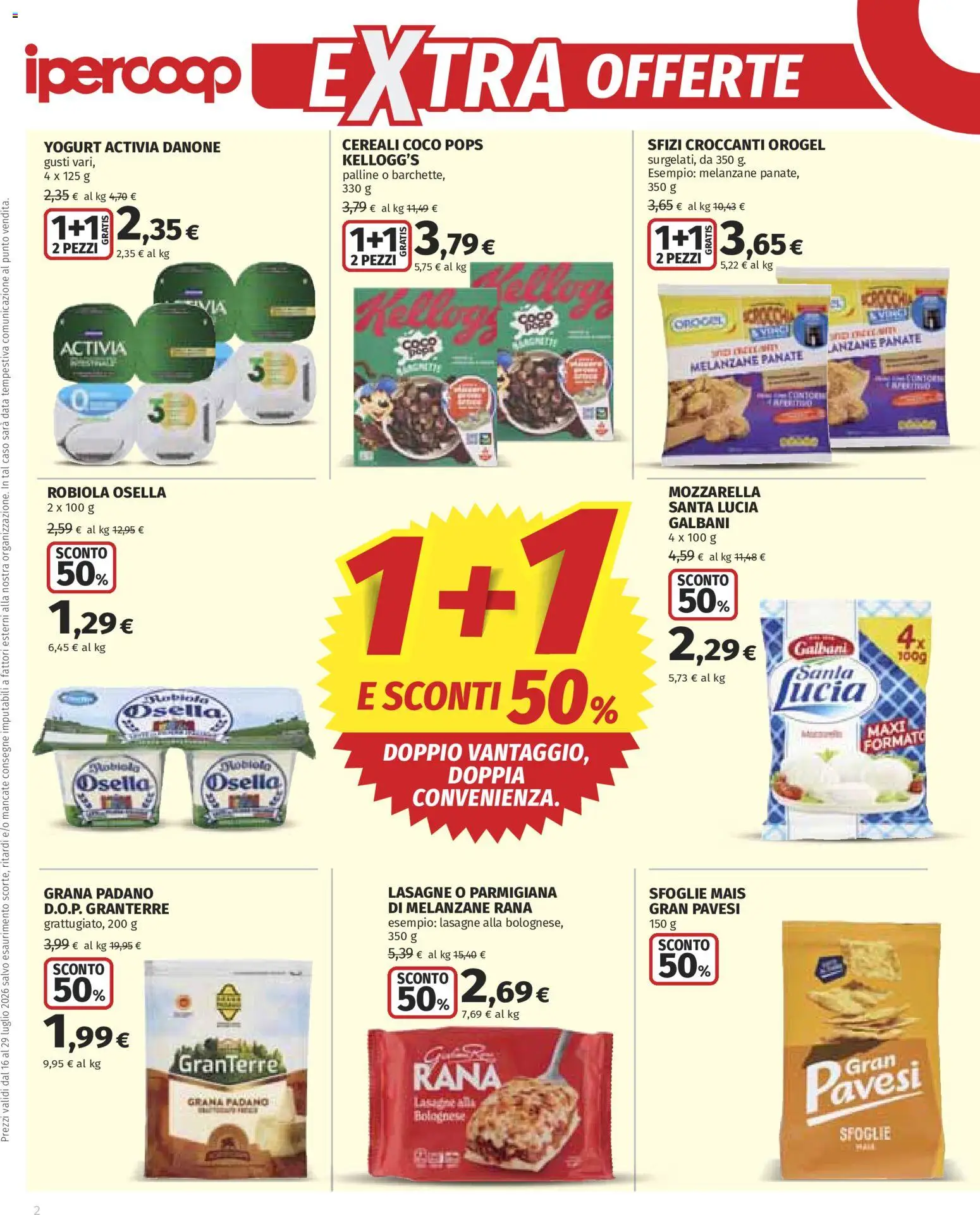 Volantino Ipercoop del 16/07/2026 | Pagina: 2 | Prodotti: Mozzarella, Data, Melanzane, Mais
