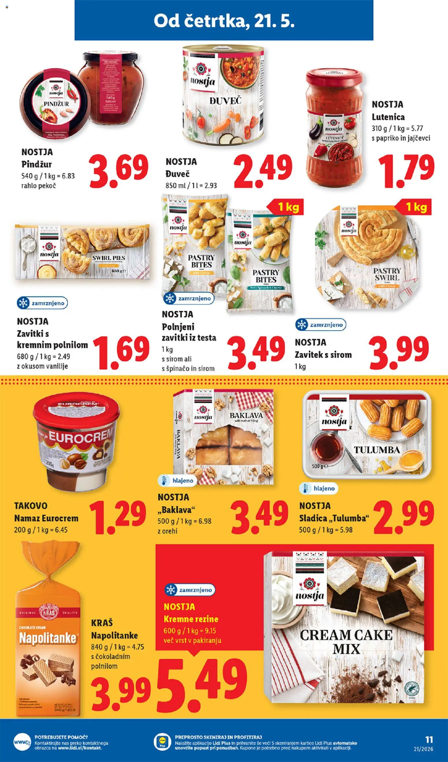 Novi Lidl katalog ponudbe – veljaven od 21.05.2026 | Stran: 21 | Izdelki: Napolitanke, Namaz