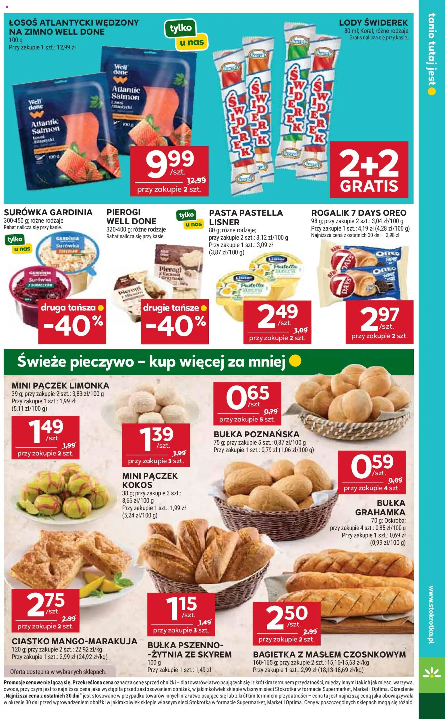 Stokrotka gazetka - Market od 06.08.2026 | Strona: 27 | Produkty: Pieczywo, Limonka, Łosoś, Lody