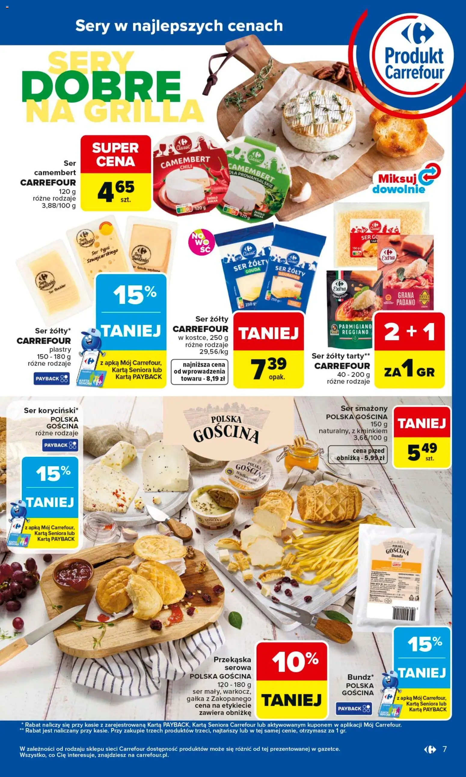 Carrefour gazetka - Wybierz Jakość W Najlepszej Cenie od 25.05.2026 | Strona: 7 | Produkty: Ser żółty, Chili, Camembert, Ser