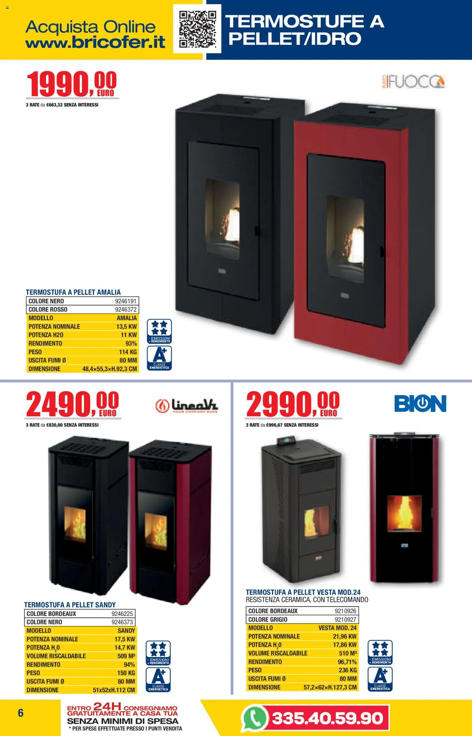 Volantino Bricofer del 05/10/2026 | Pagina: 6 | Prodotti: Pellet, Telecomando