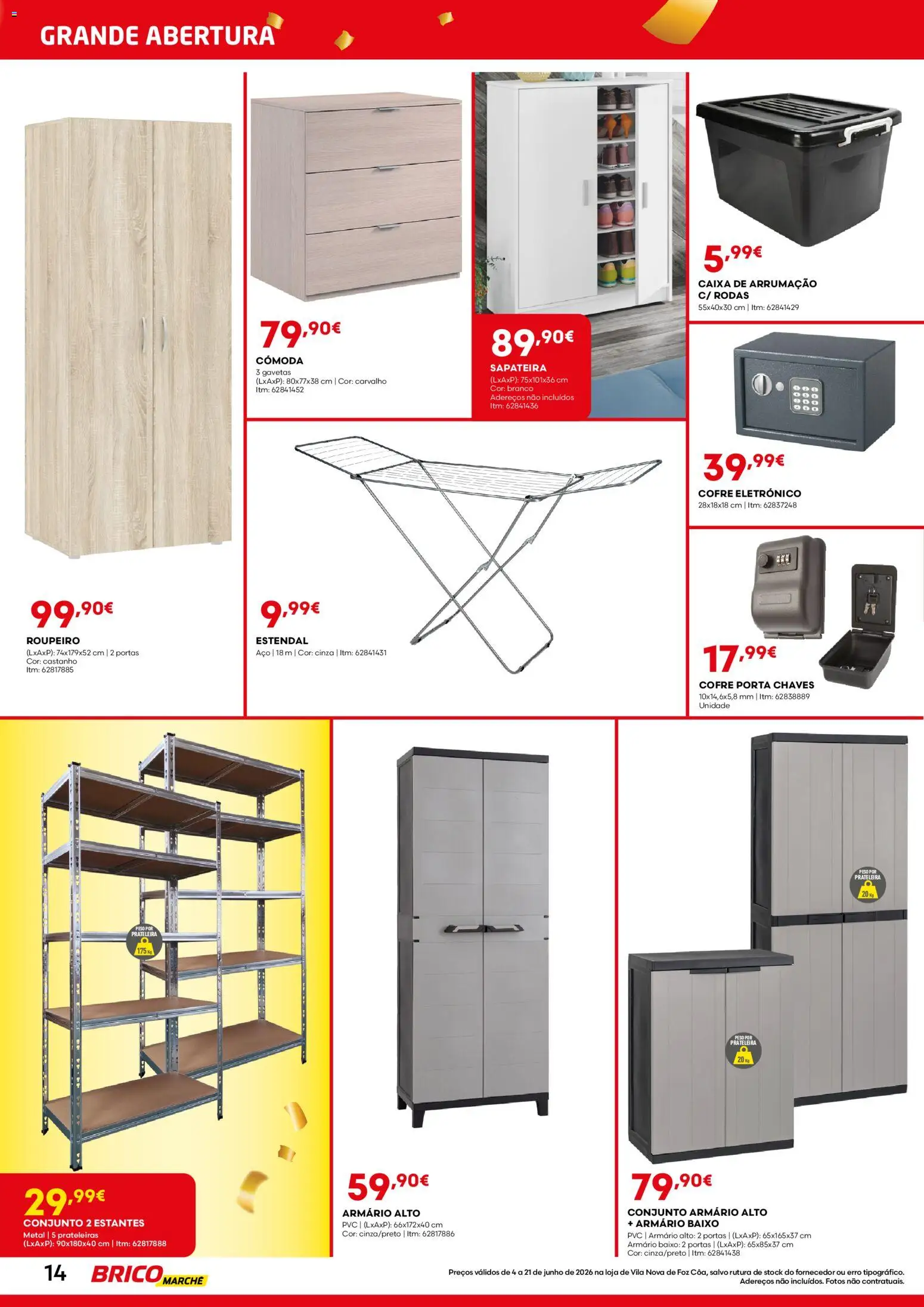 BricoMarché folheto │ válido de 04.06.2026 | Página: 14 | Produtos: Porta, Roupeiro, Portas, Prateleira
