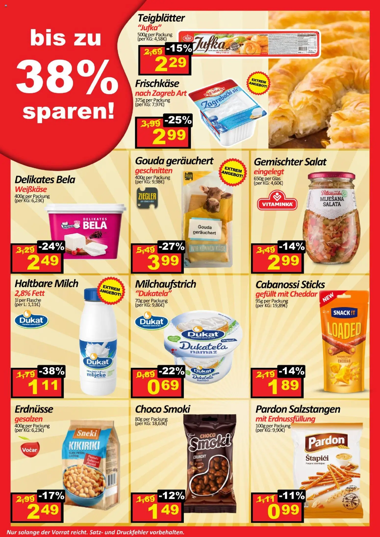 Wurstico Abholmarkt Flugblatt gültig ab 18.06.2026 | Seite: 3 | Produkte: Salat, Папионка, Milch, Käse
