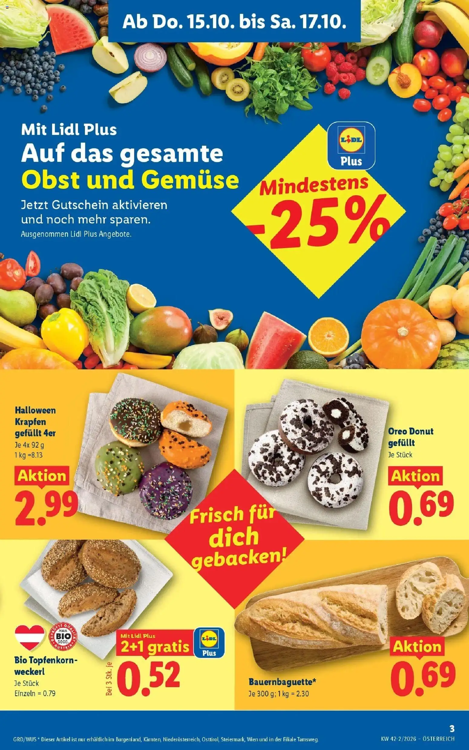 Lidl Flugblatt - Fohnsdorf ab 11.10.2026 - Angebote ab donnerstag | Seite: 5 | Produkte: Gemüse, Obst, Wecker, Baguette