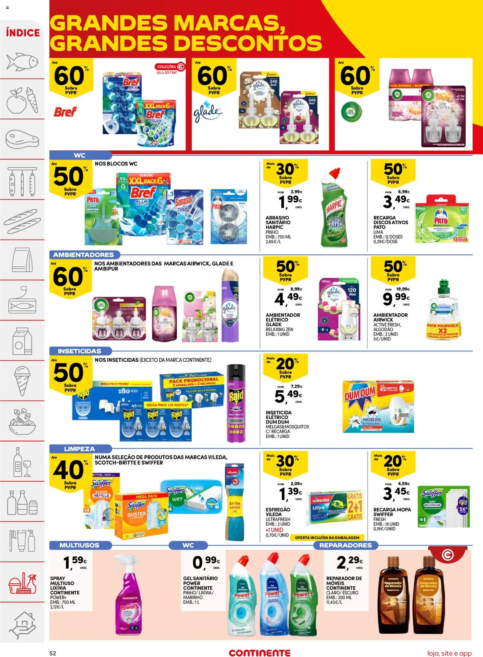 Continente folheto │ válido de 11/08/2026 | Página: 52 | Produtos: Perfume, Pato, Algodão, Ambientador