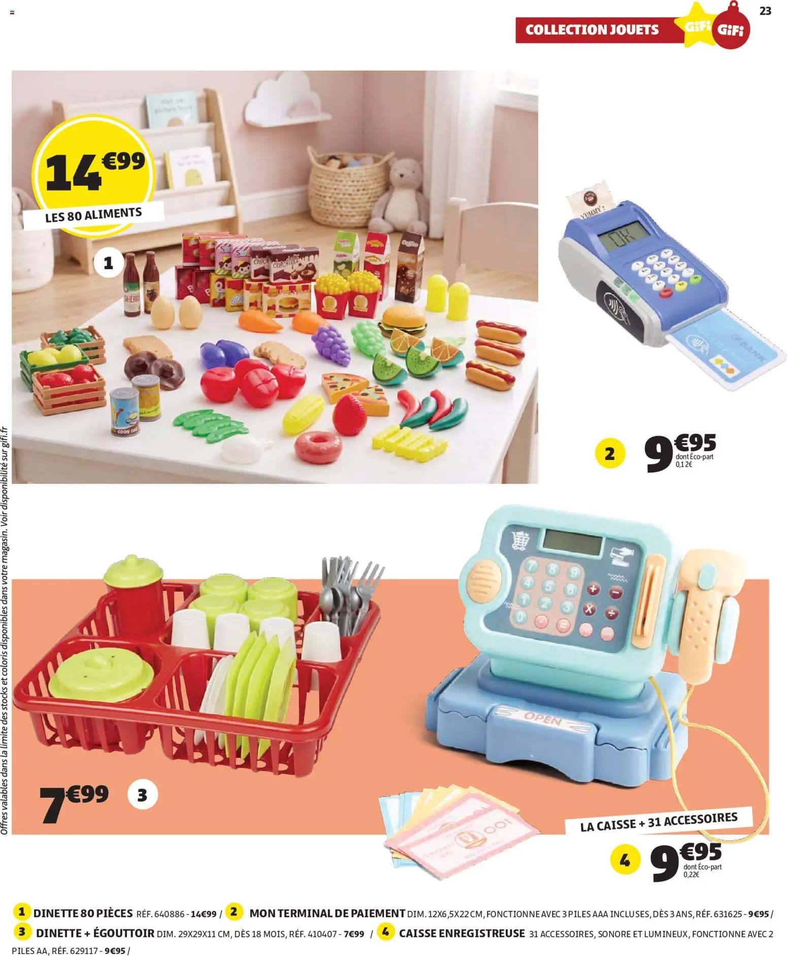 {H1} | Page: 23 | Produits: Jouets, Piles, Aliments