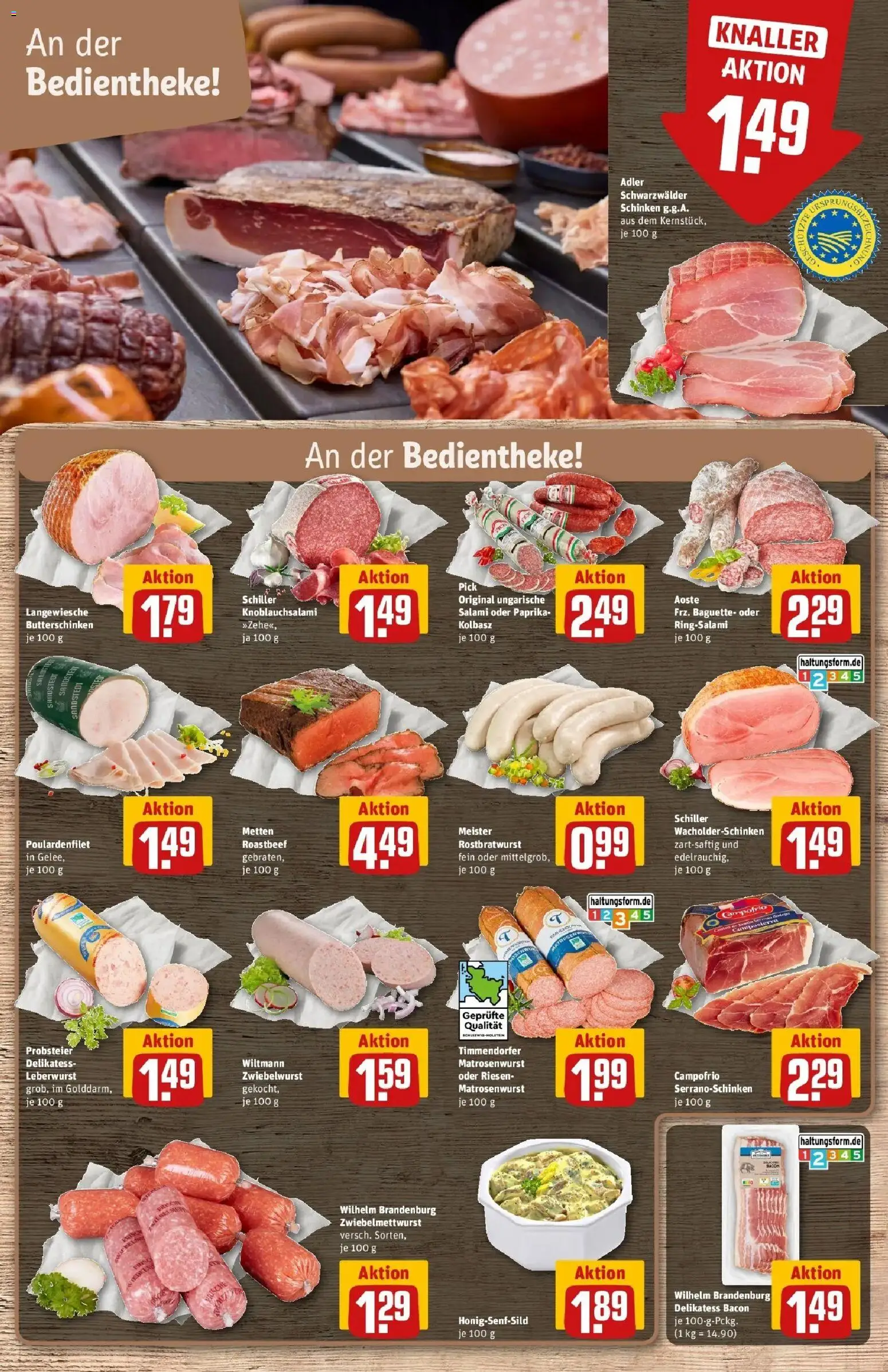 REWE Prospekt ab 24.08.2026 zum Blättern » Angebote | Seite: 10 | Produkte: Baguette, Roastbeef, Paprika, Schinken