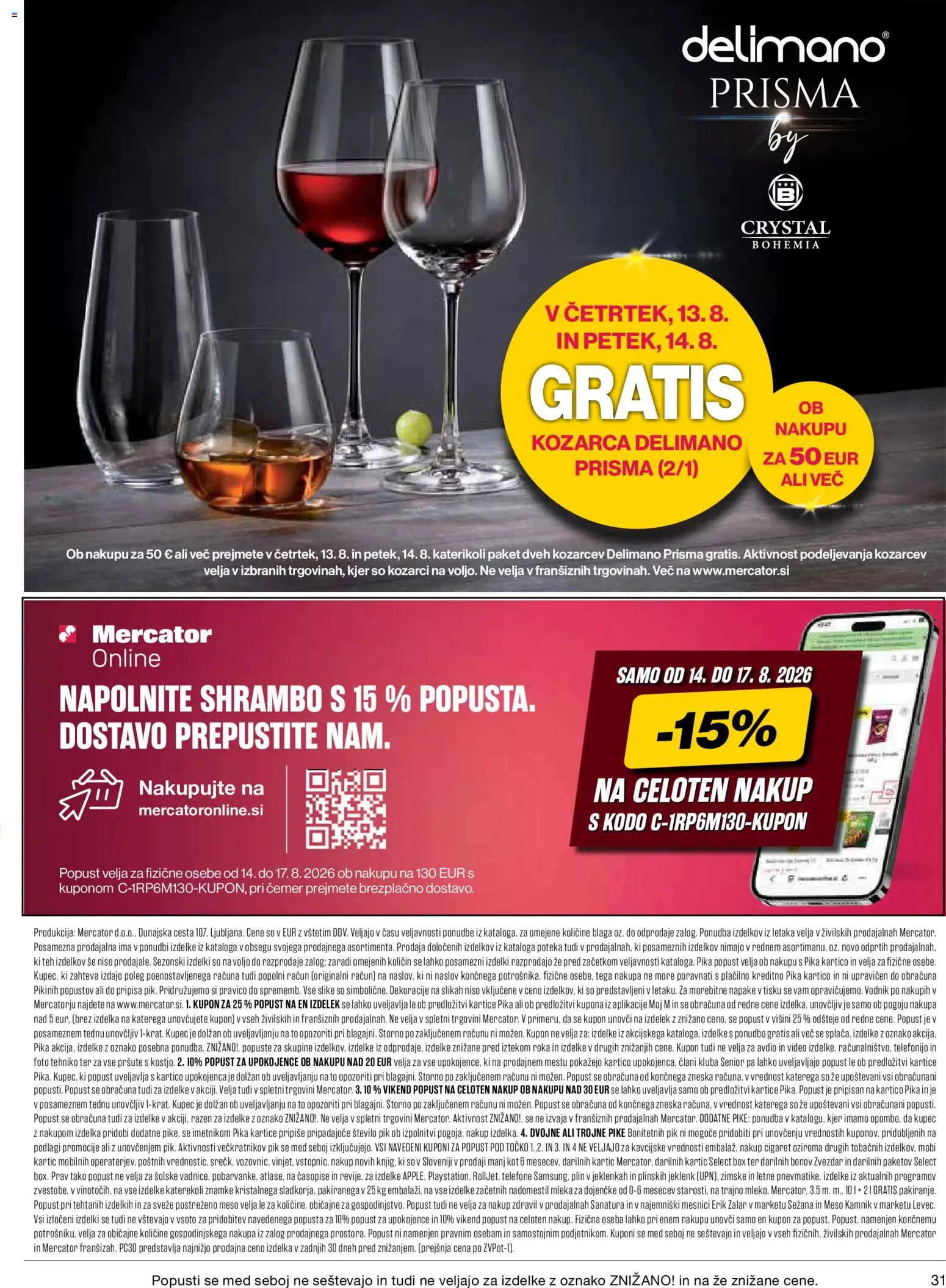 Novi Mercator katalog ponudbe – veljaven od 13.08.2026 | Stran: 31 | Izdelki: Med, Video