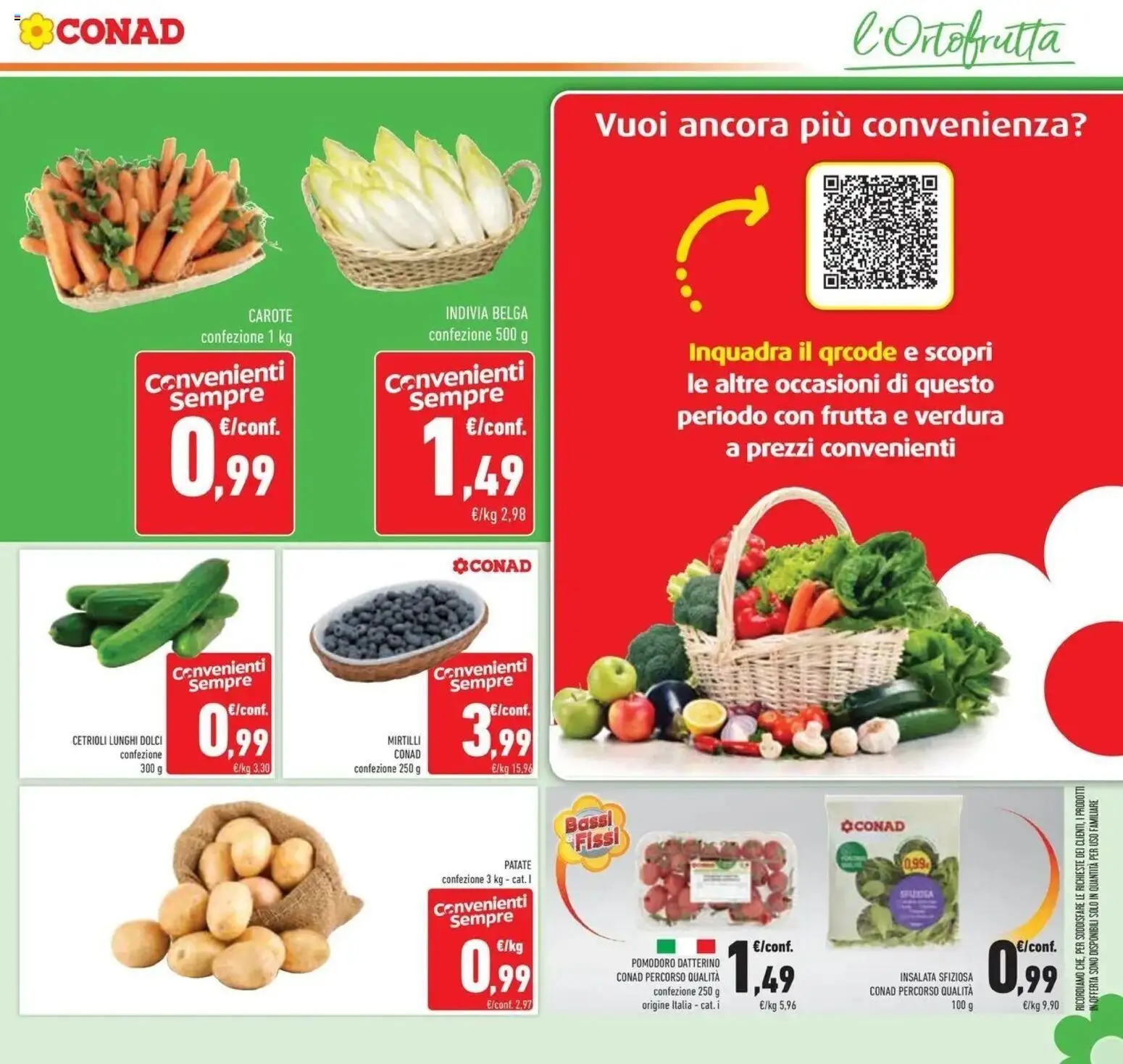 Volantino Conad dal 12/08/2026 > Anteprima | Pagina: 7 | Prodotti: Frutta, Carote, Mirtilli, Dolci