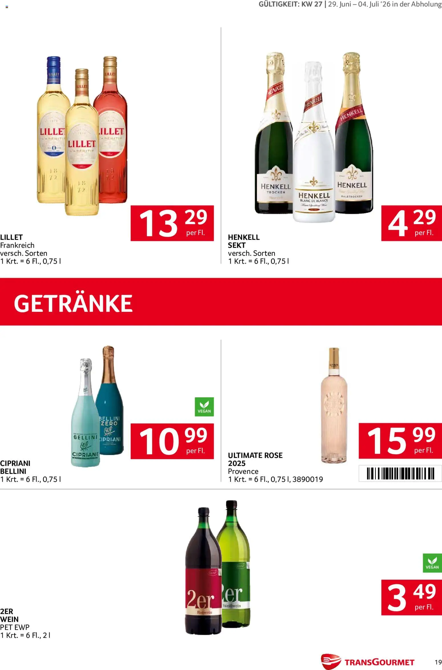 Transgourmet Flugblatt gültig ab 29.06.2026 | Seite: 19