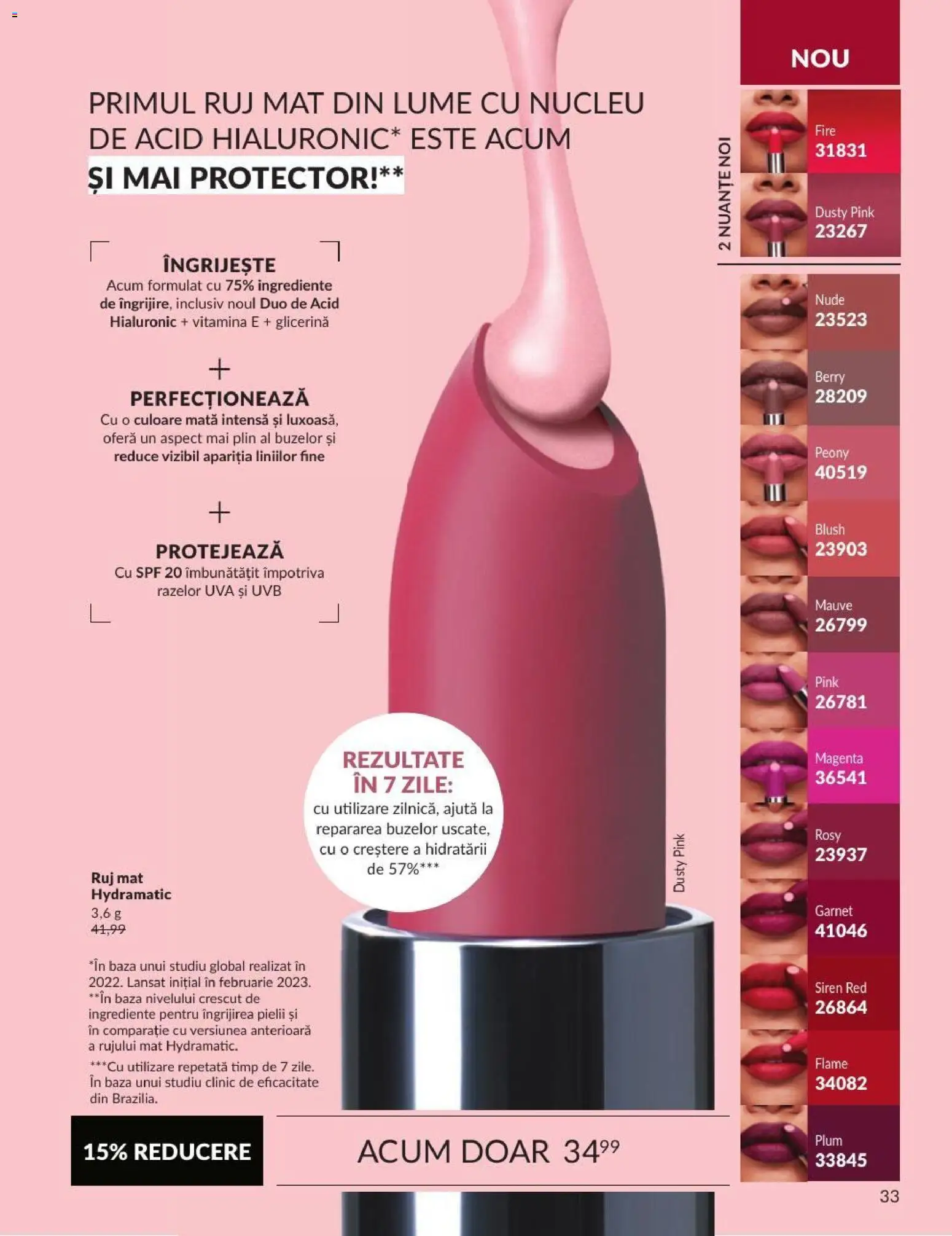 Noul catalog Avon – valabil de la 01.09.2026 | Pagină: 33 | Produse: Blush, Ruj