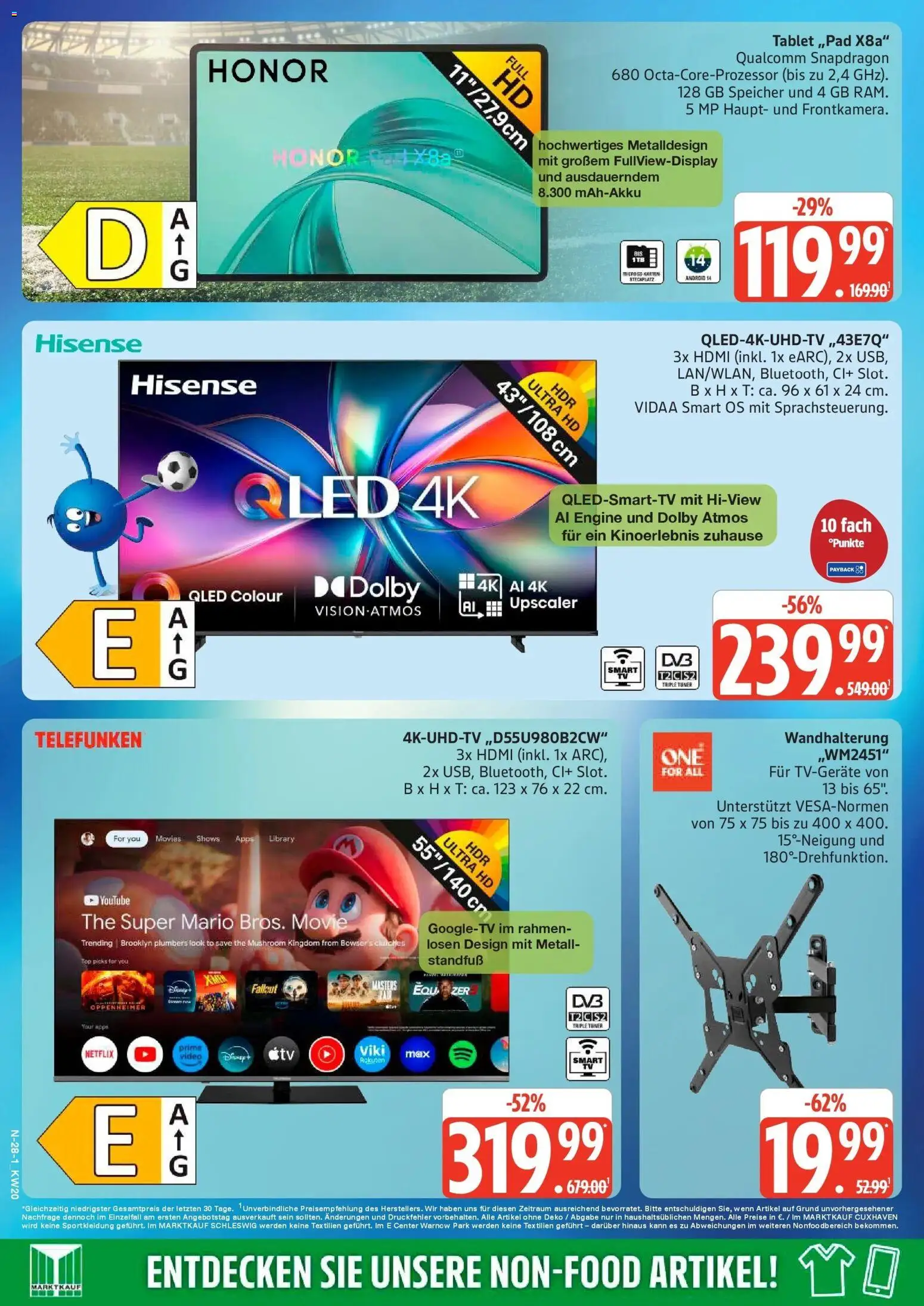 Marktkauf Prospekt Rostock	 – gültig ab 10.05.2026 | Seite: 28 | Produkte: Top, Hisense, Tablet, Video
