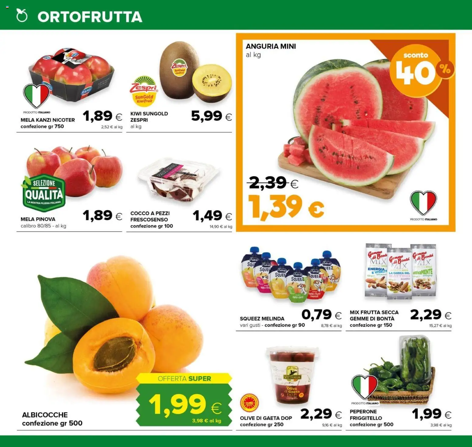 Volantino Oasi del 21.05.2026 | Pagina: 6 | Prodotti: Frutta, Olive, Anguria, Albicocche