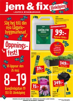 Jem & Fix erbjudanden - Förhandsvisning av reklamblad från butik Jem & Fix aktuell från 26.05.2026