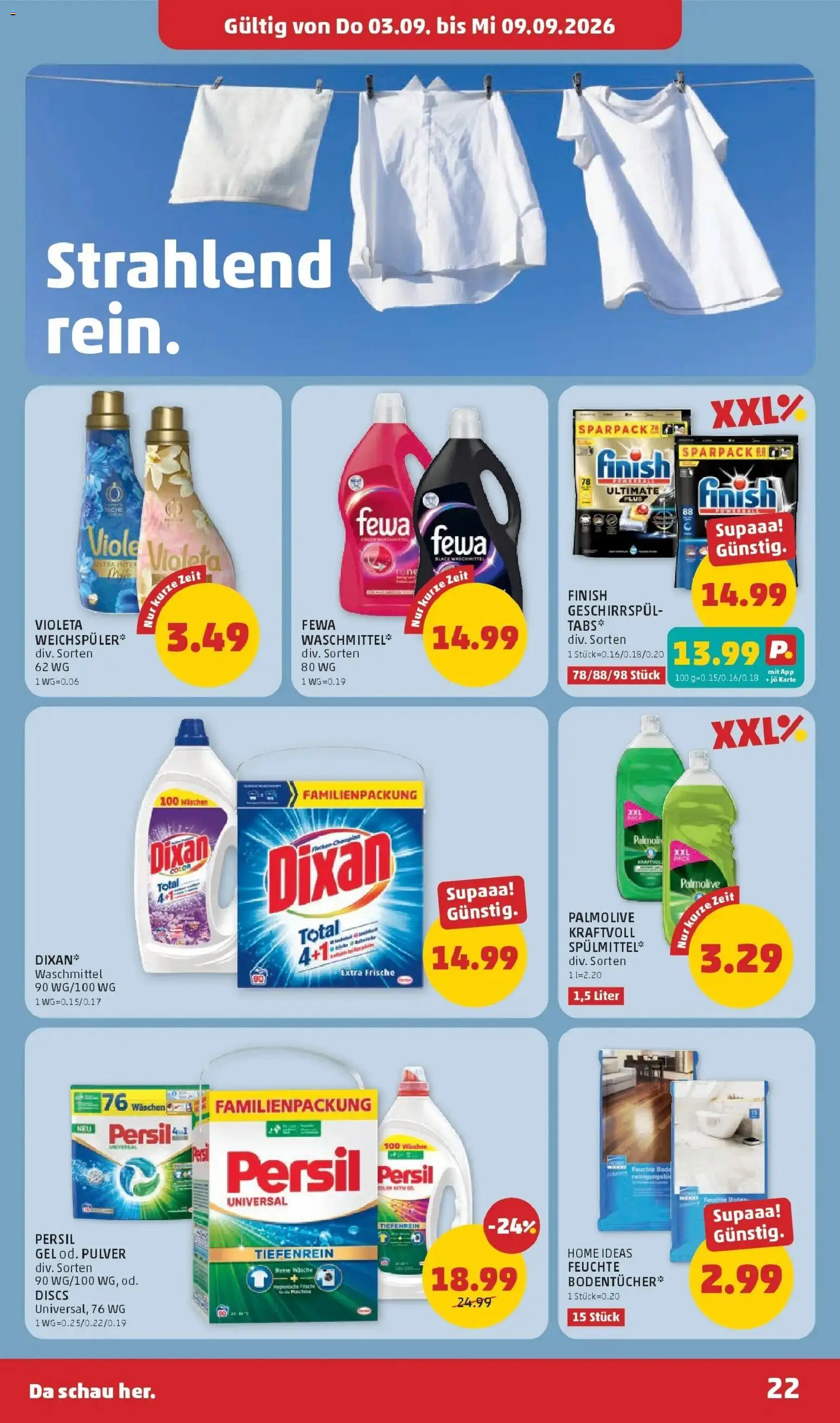 Penny Markt Die ganze Woche sparen ab (03.09.2026) - Angebote, Prospekt | Seite: 22 | Produkte: Waschmittel
