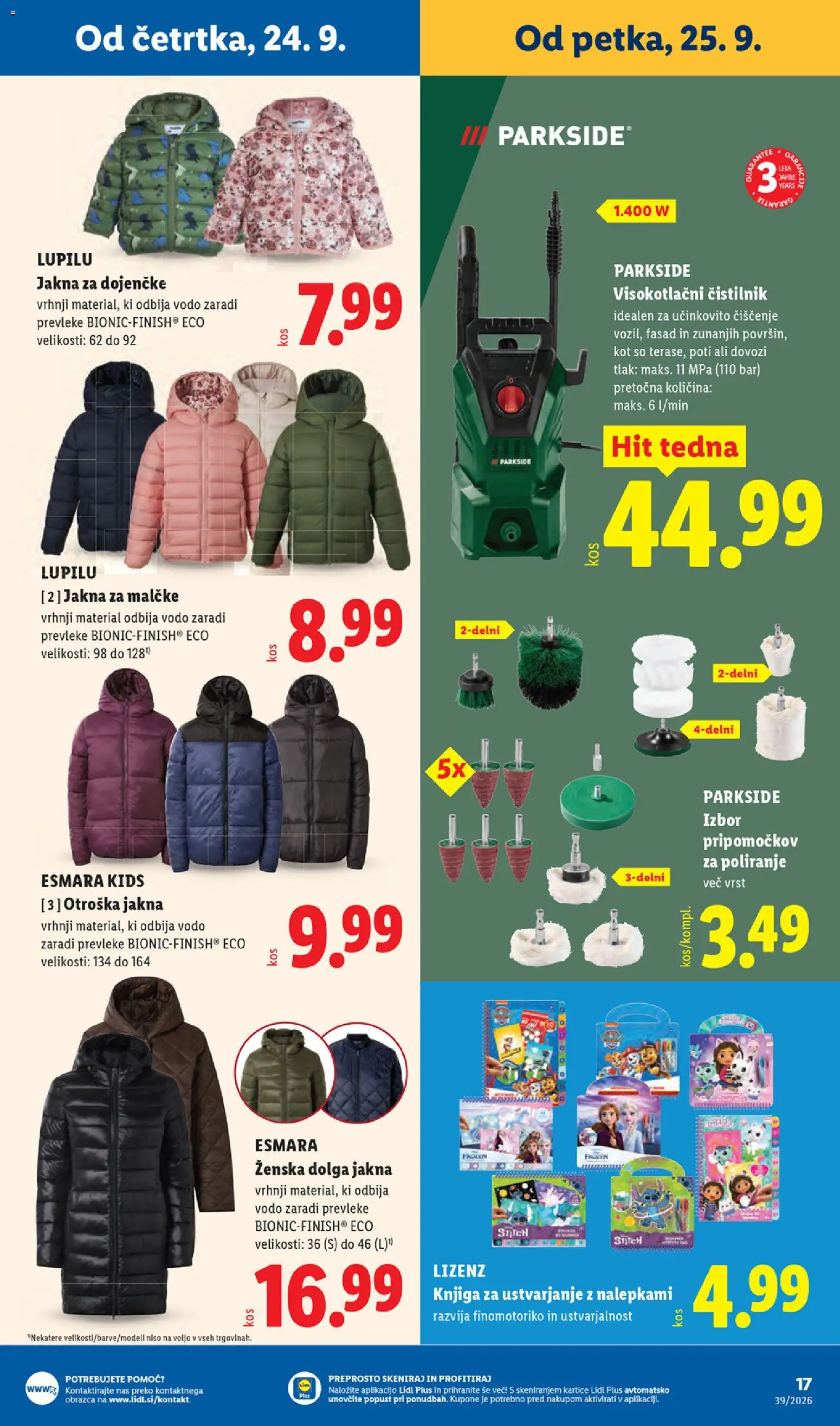 Novi Lidl katalog ponudbe – veljaven od 24.09.2026 | Stran: 31 | Izdelki: Knjiga, Jakna, Visokotlačni čistilnik