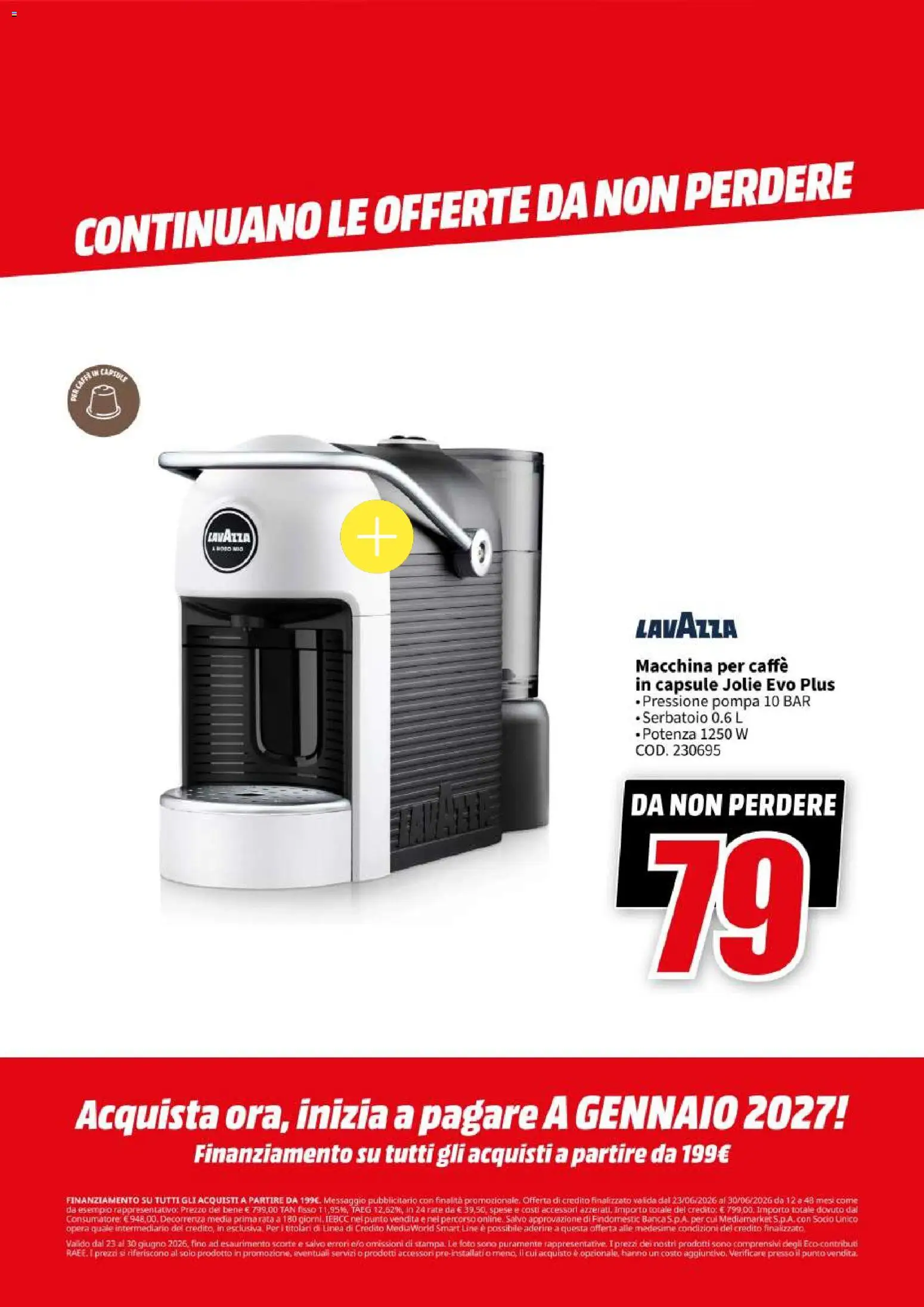 Volantino Media World del 23/06/2026 | Pagina: 81 | Prodotti: Caffè, Caffe in capsule, Lavazza