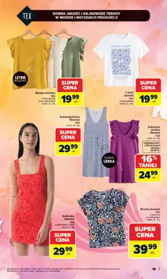 Pogląd oferty "Carrefour gazetka - Stylizacje na letnie okazje" - ważna od 01.06.2026 | Strona: 3 | Produkty: Bluzka, Sukienka