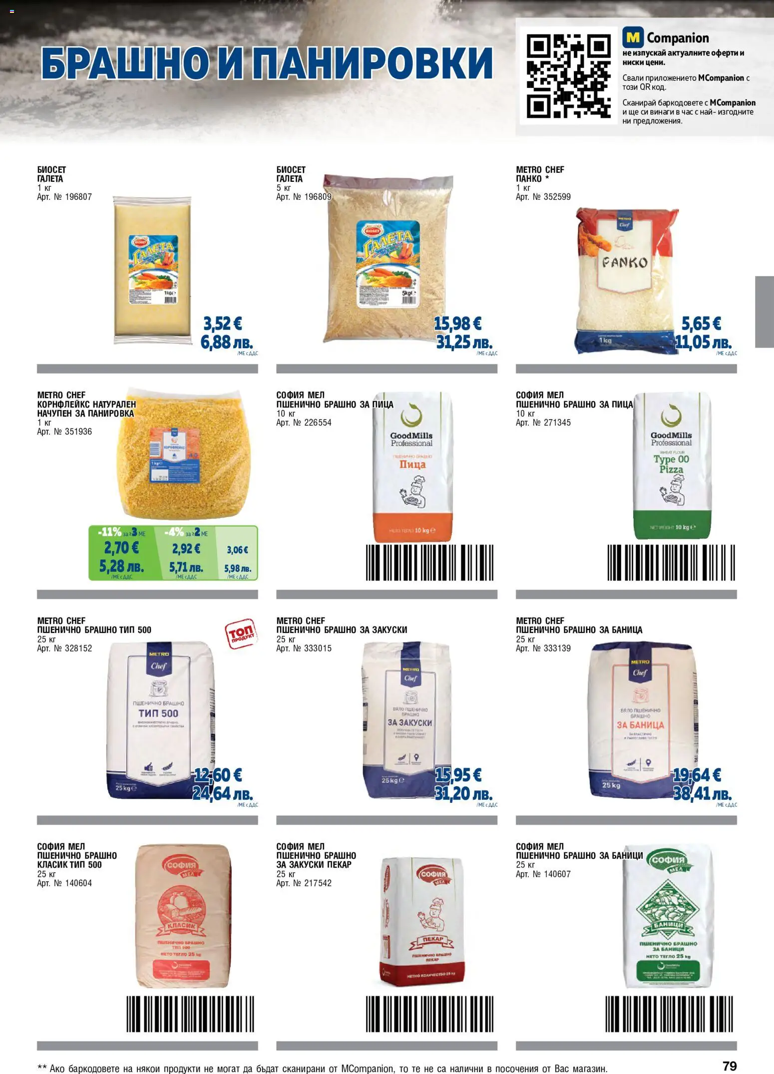 {H1} | Страница: 79 | Продукти: Пица, Баница, Корнфлейкс, Брашно