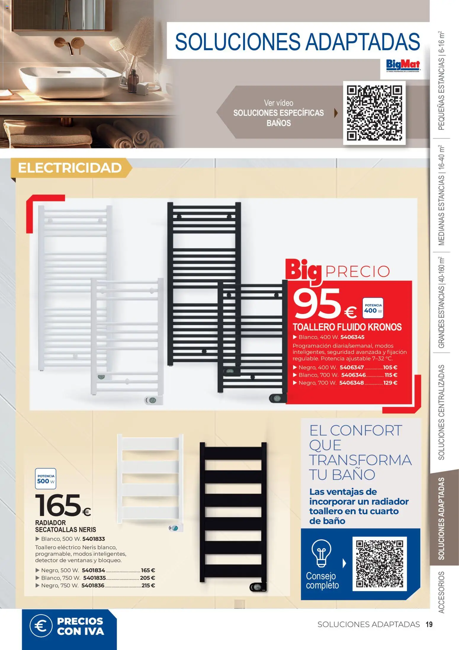 BigMat Calefacción │ válido desde el 05/10/2026 | Página: 19 | Productos: Toallero, Video, Radiador, Baño