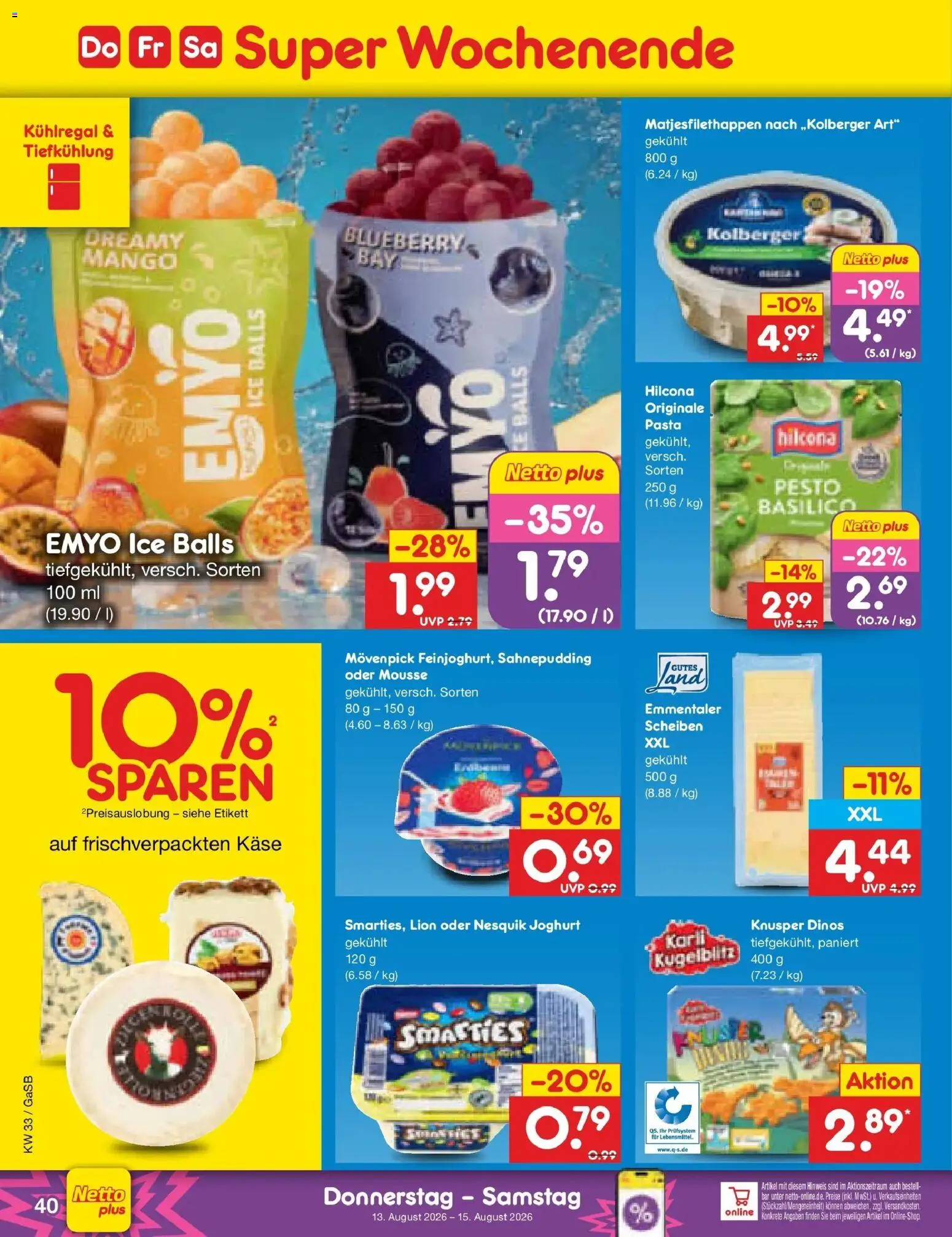 Netto Marken-Discount Prospekt – gültig ab 10.08.2026 | Seite: 56 | Produkte: Käse, Joghurt, Mango, Pasta