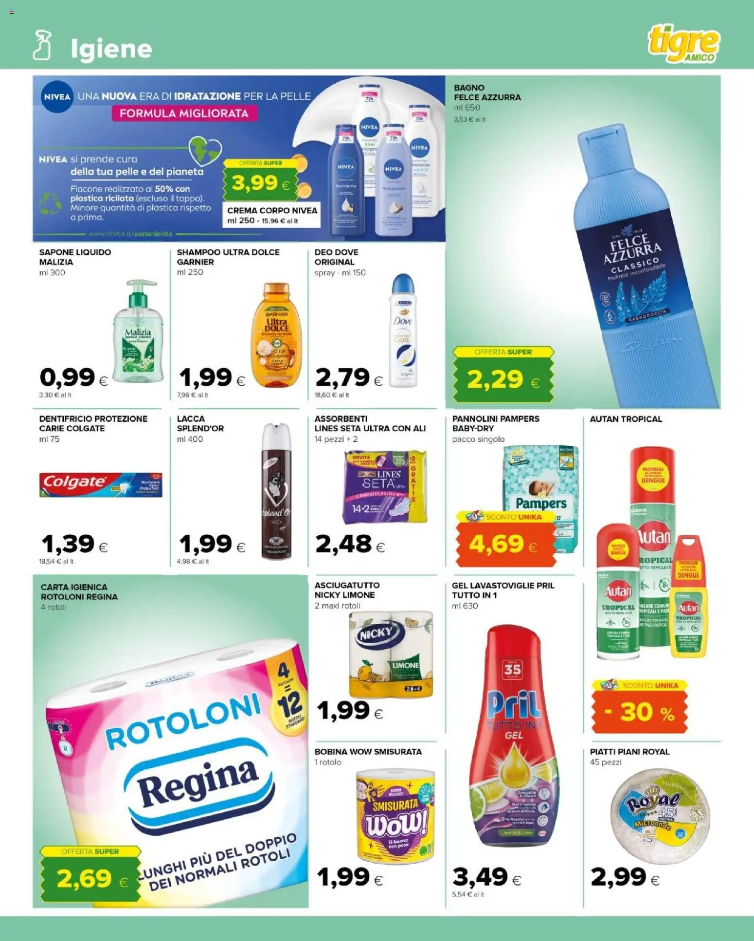 Volantino Tigre del 12/08/2026 | Pagina: 11 | Prodotti: Crema, Sapone, Piatti, Bagno