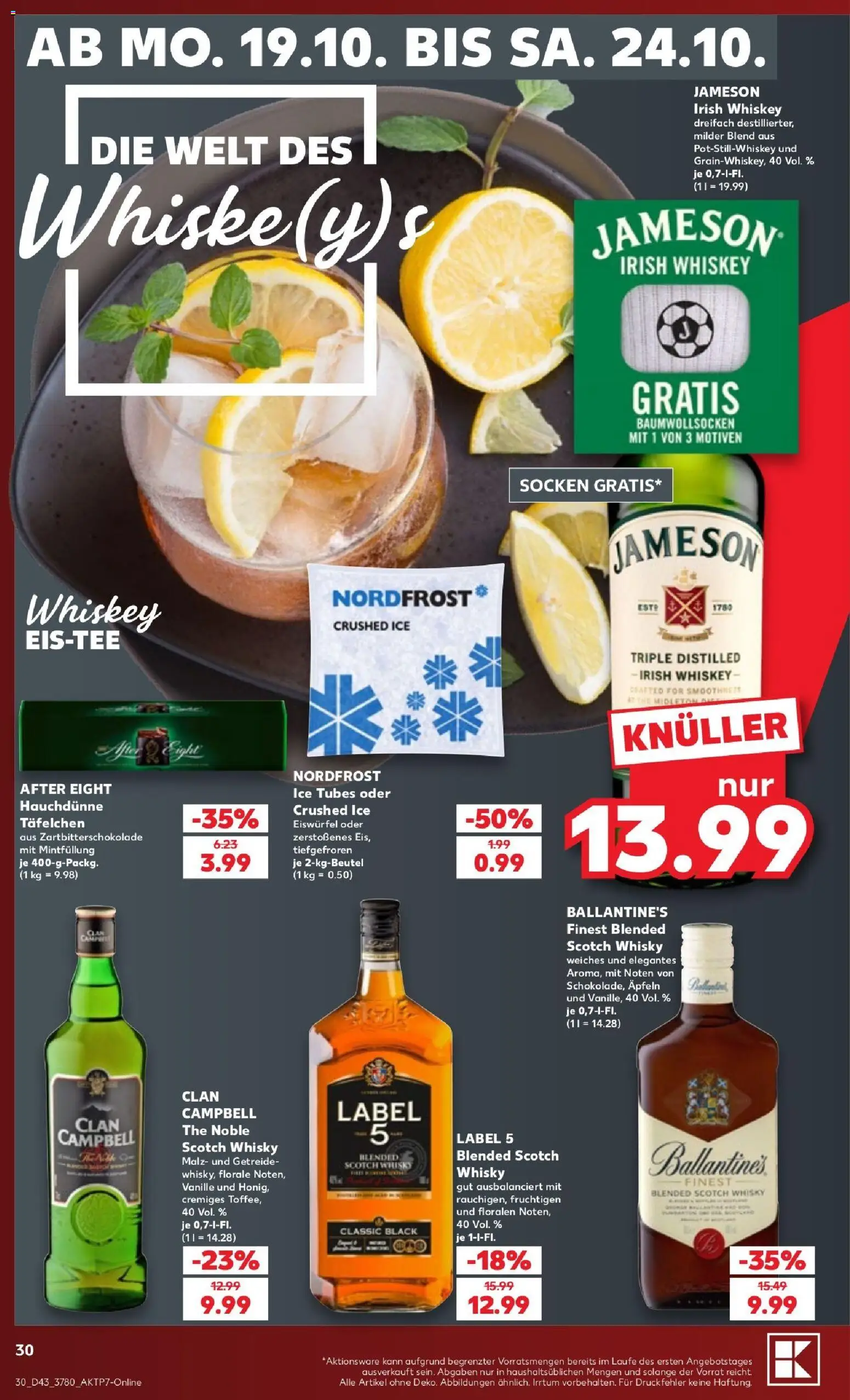 Kaufland Prospekt Berlin – gültig ab 19.10.2026 | Seite: 30 | Produkte: Whisky, Vanille, Getreide, Whiskey