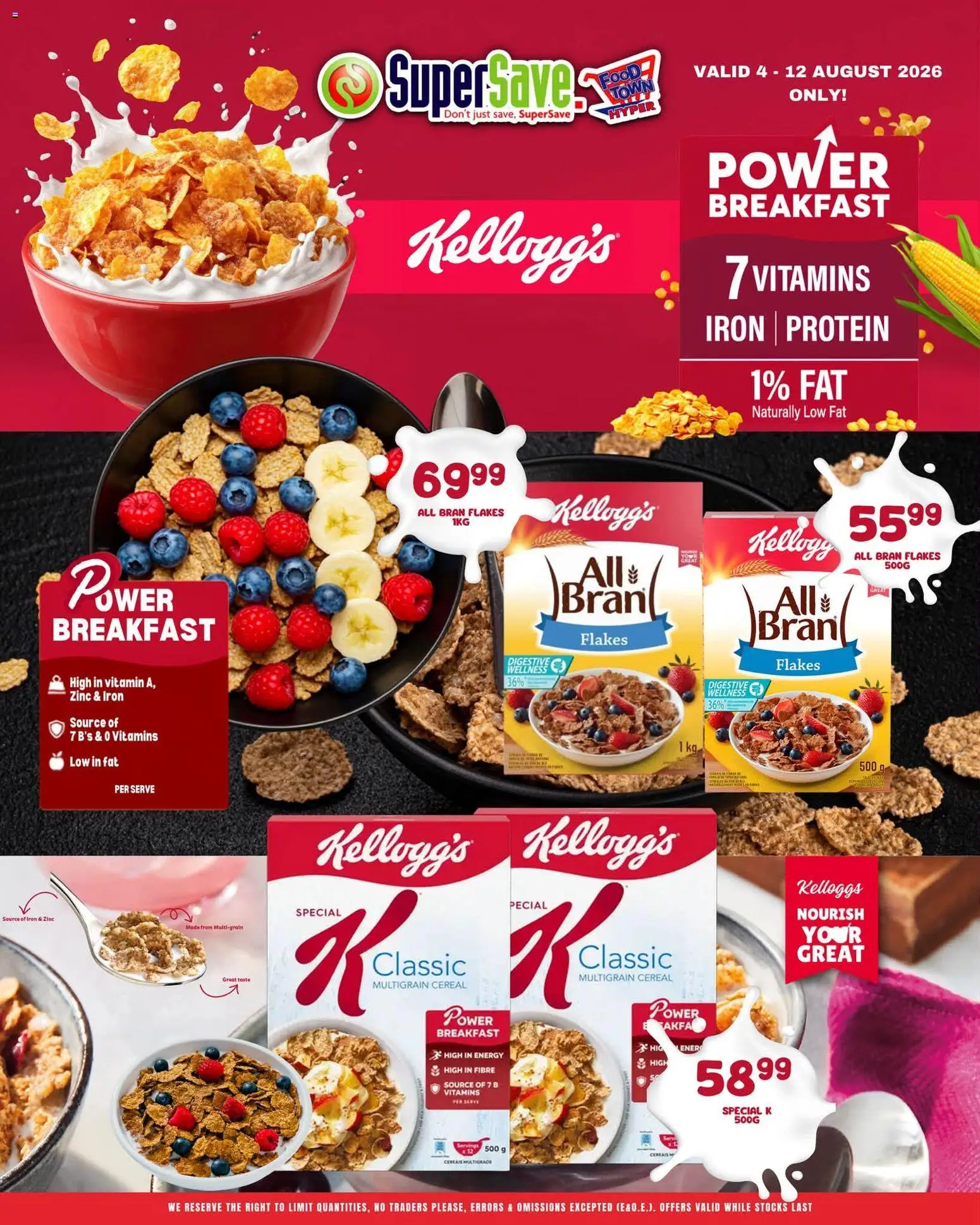 New Super Save catalogue – valid from 04/08/2026 | Page: 2 | Products: Iron, Detergente líquido, Vitamins, Flakes