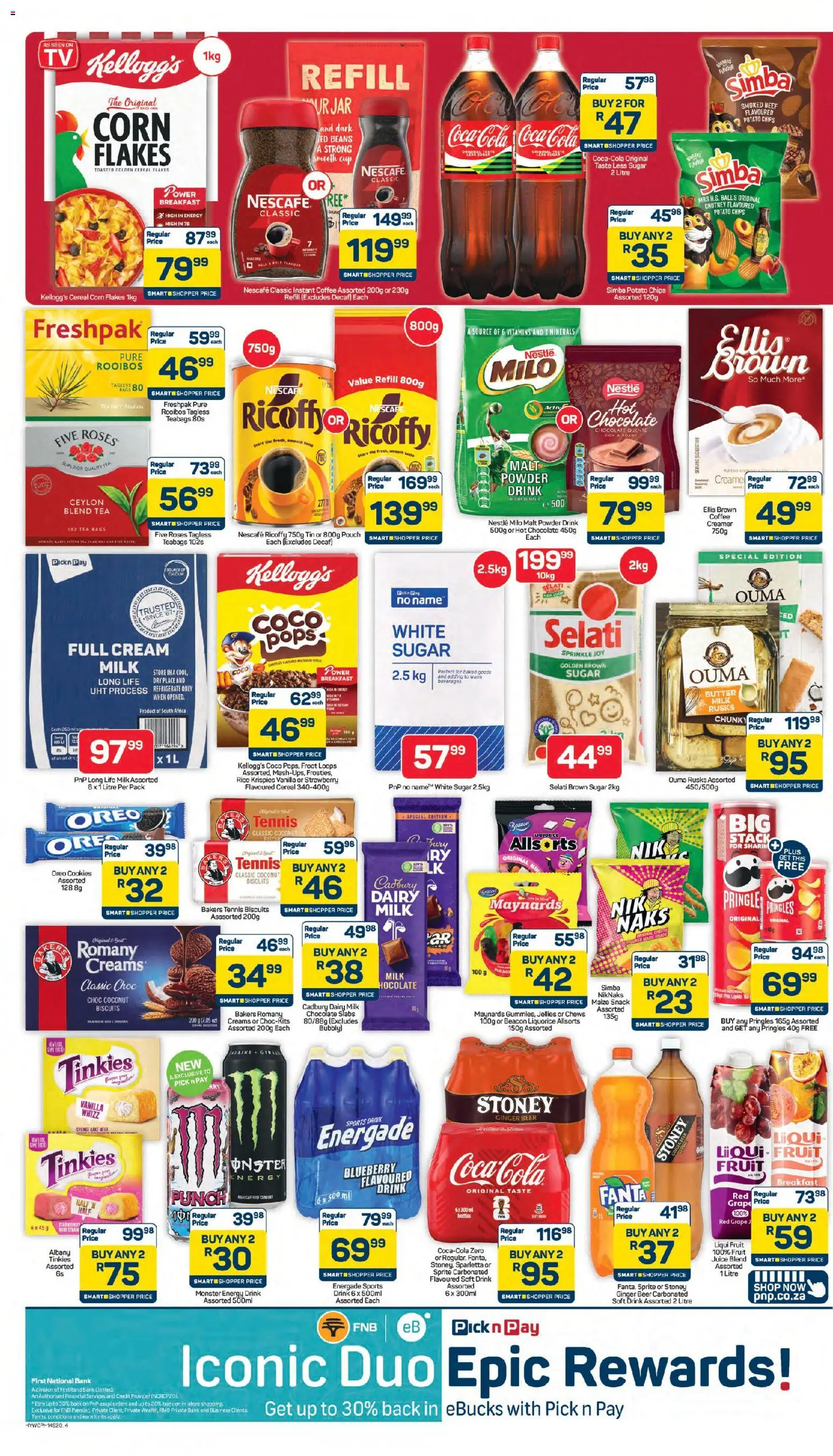New Pick n Pay catalogue – valid from 25.05.2026 | Page: 4 | Products: Creamer, Coffee, Rice, Chips