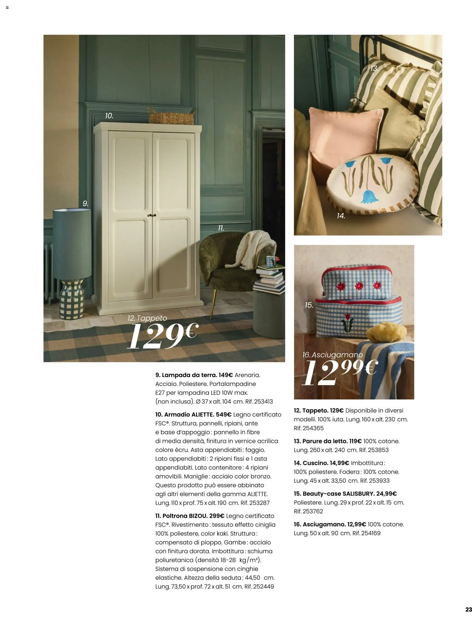 Volantino Maisons du Monde del 23/09/2026 | Pagina: 23 | Prodotti: Schiuma, Armadio, Poltrona, Lampada
