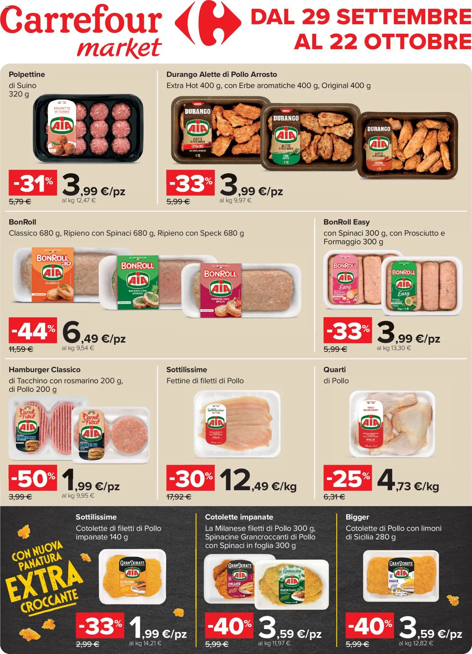 Volantino Carrefour del 29/09/2026 | Pagina: 1 | Prodotti: Rosmarino, Pollo, Tacchino, Pollo arrosto