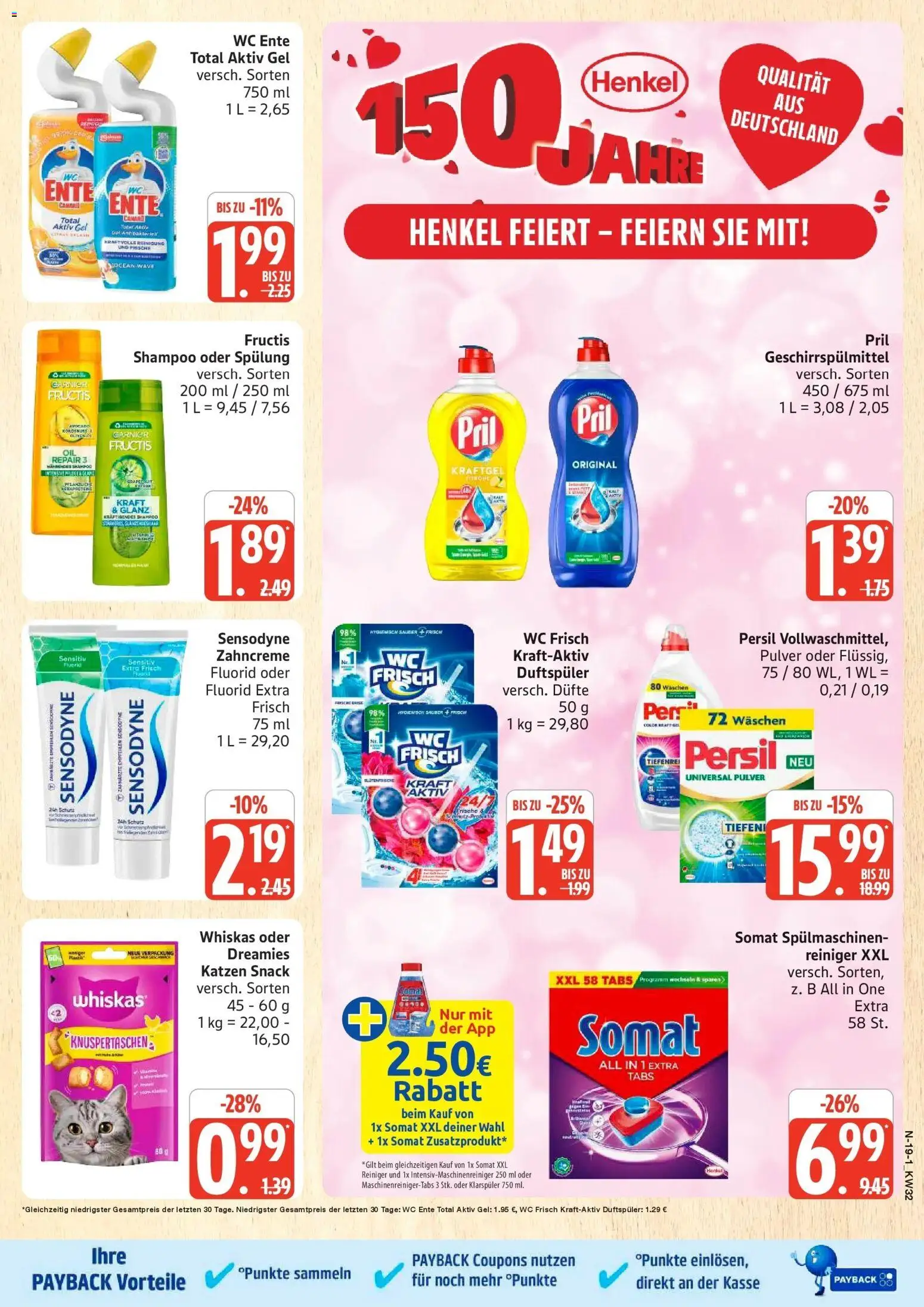 Marktkauf Prospekt Buxtehude (ab 03.08.2026) » Angebote online | Seite: 19 | Produkte: Wc frisch, Pril, Ente, Whiskas