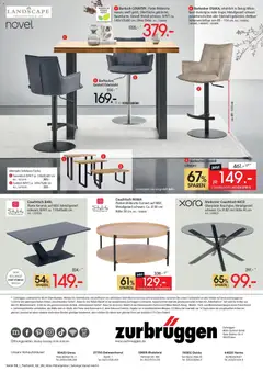 Zurbrüggen Tischzeit ab 12.06.2026 gültig | Seite: 8 | Produkte: Esstisch, Barhocker, Couchtisch, Uhr