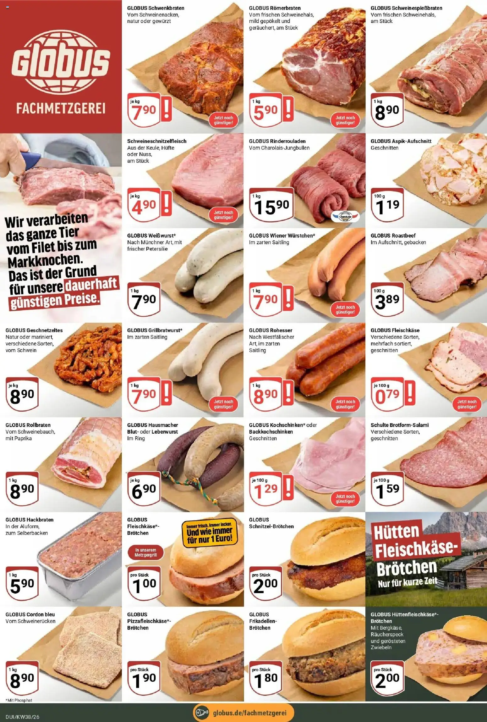 Globus Prospekt Duisburg (ab 14.09.2026) » Angebote online | Seite: 11 | Produkte: Rinderrouladen, Roastbeef, Zwiebeln, Schweinerucken