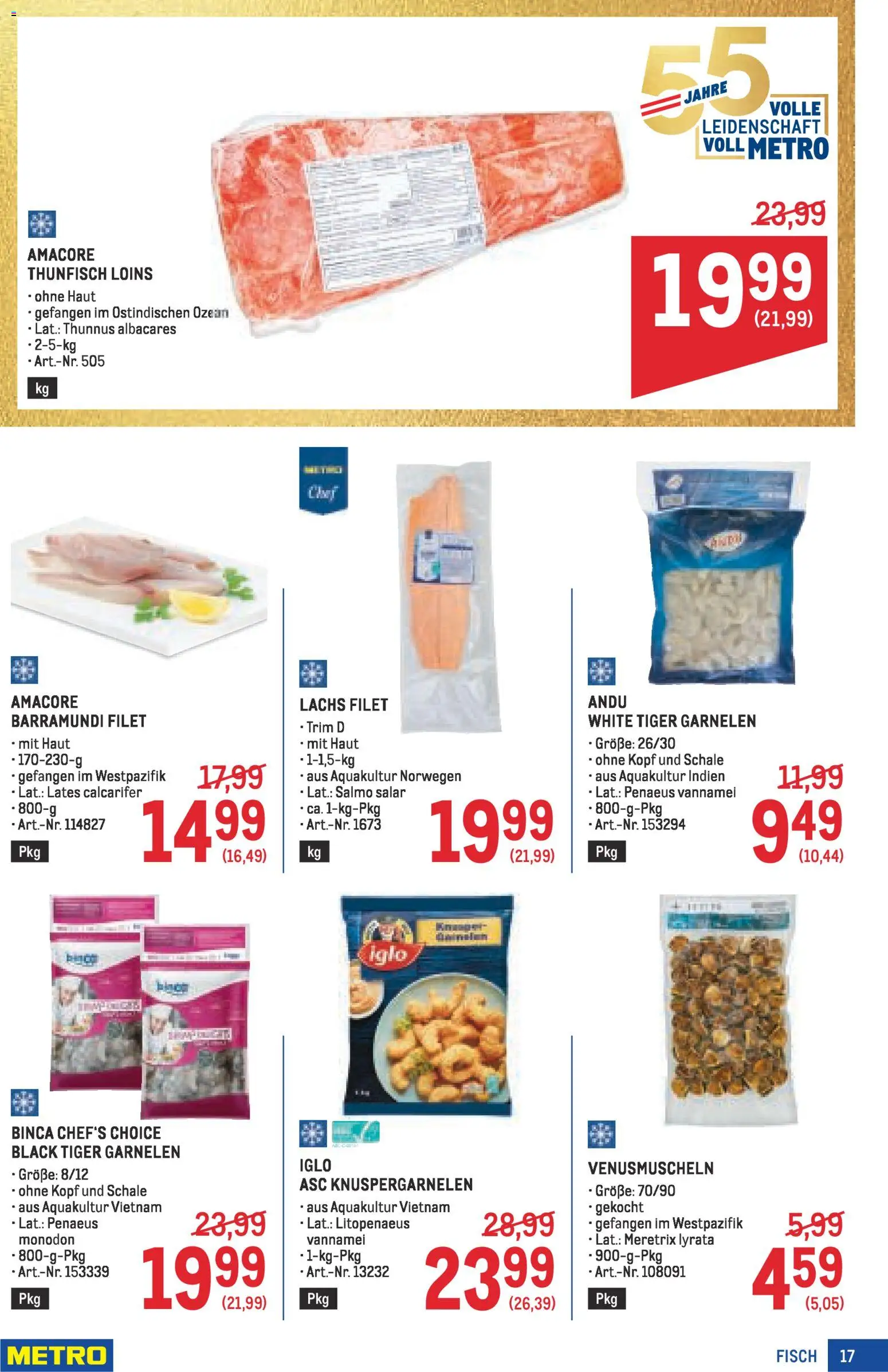 Metro angebote Profi gültig ab 16.04.2026 | Seite: 17 | Produkte: Fisch